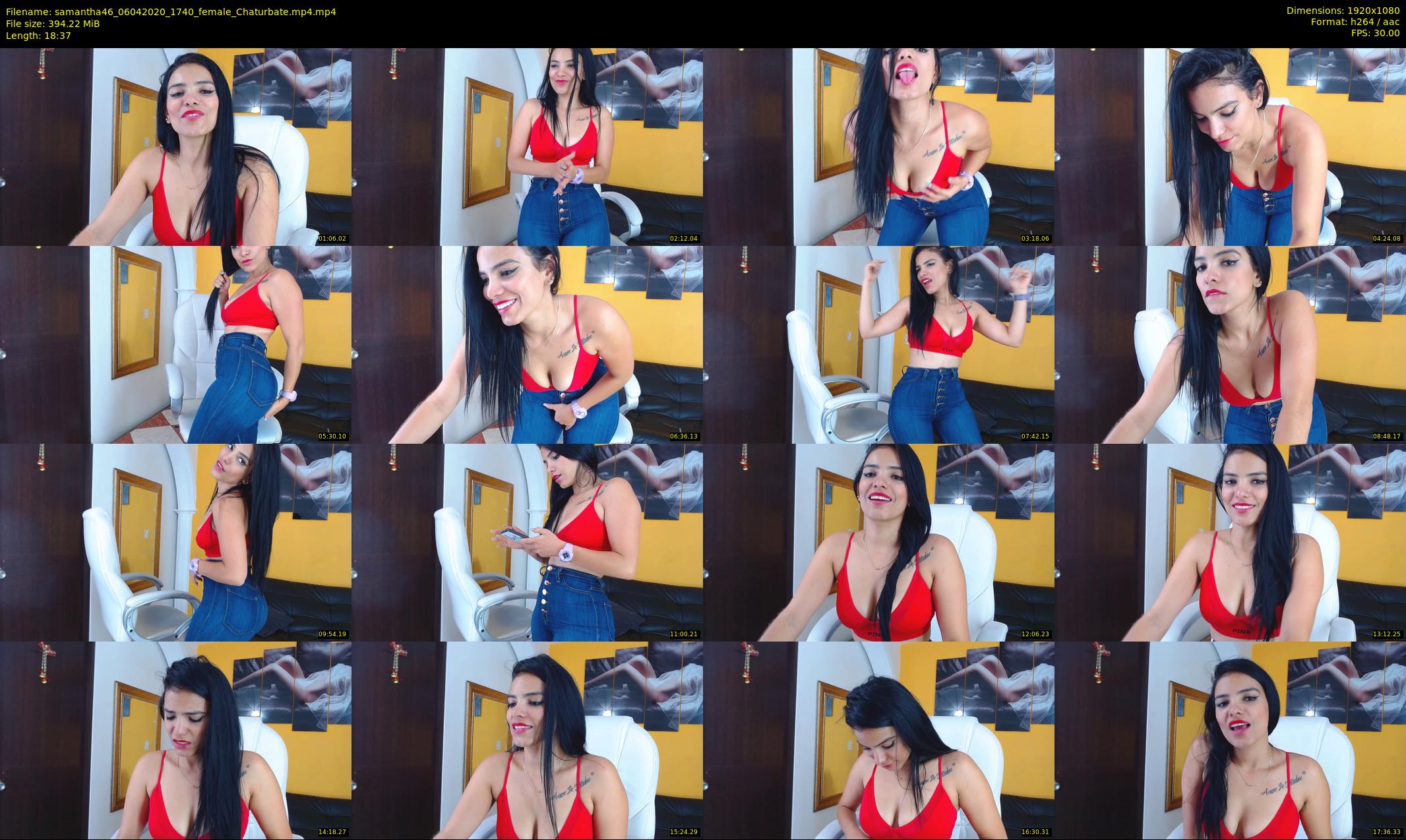 samantha46 — 19 minute Chaturbate female cam show recording, 1080p, Apr 6, 2020