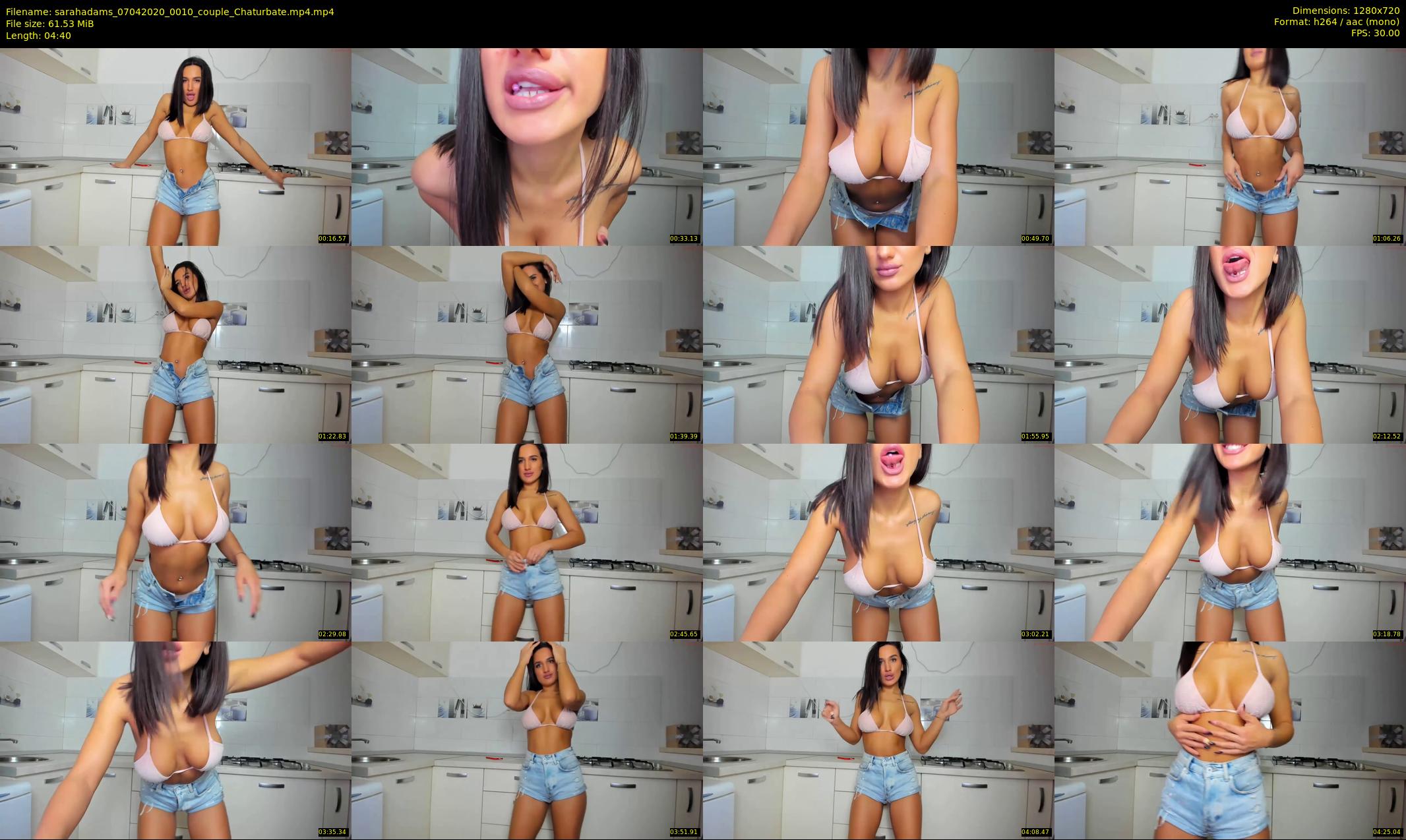 sarahadams — 5 minute Chaturbate female cam show recording, 720p, Apr 7, 2020