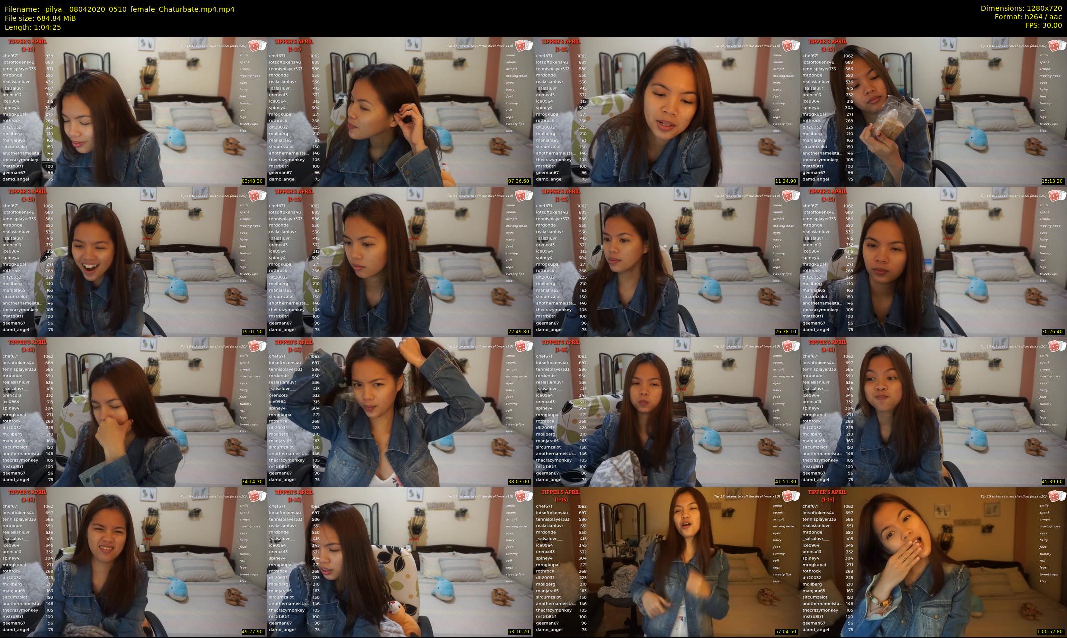 _pilya_ — 65 minute Chaturbate female cam show recording, 720p, Apr 8, 2020