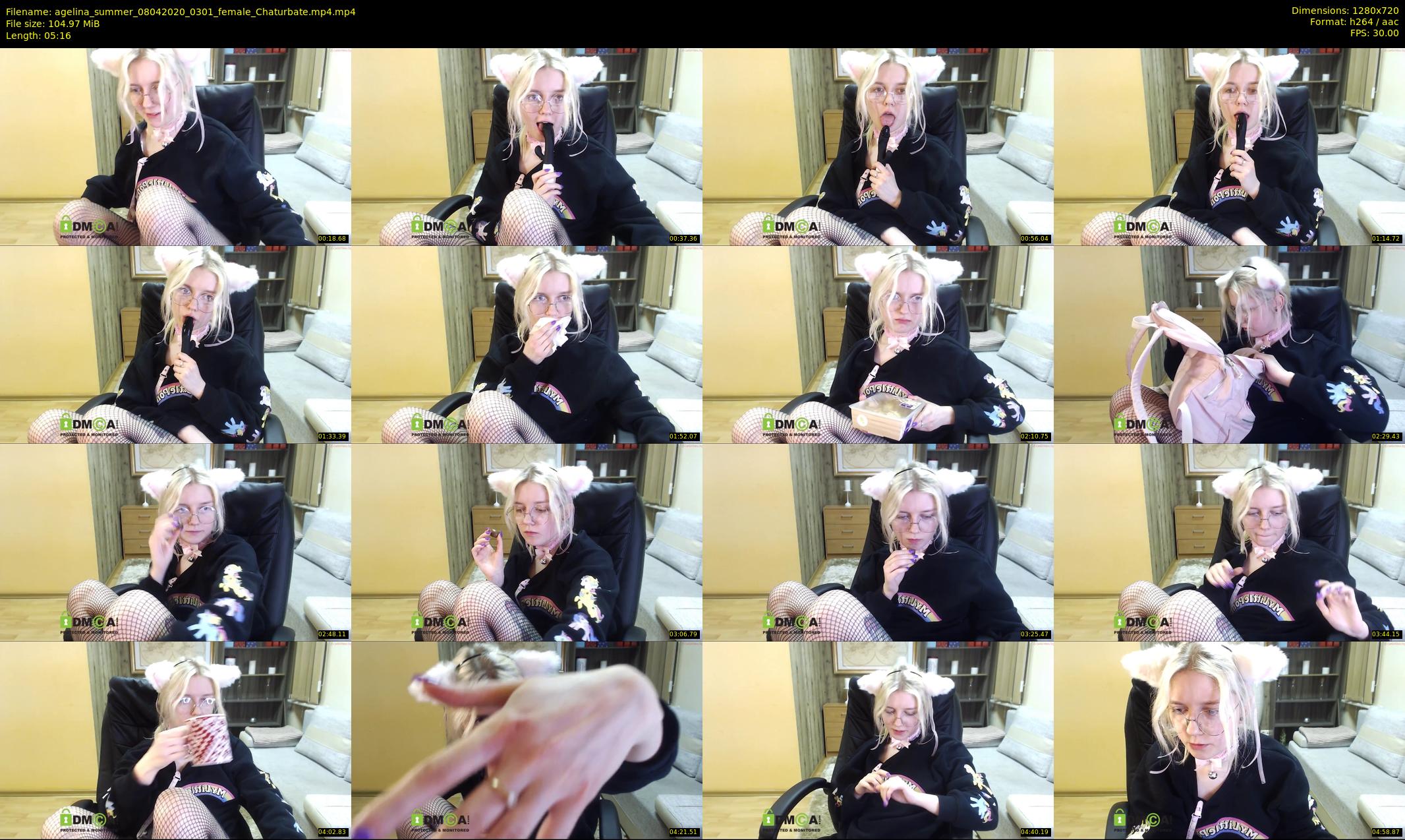 agelina_summer — 6 minute Chaturbate female cam show recording, 720p, Apr 8, 2020