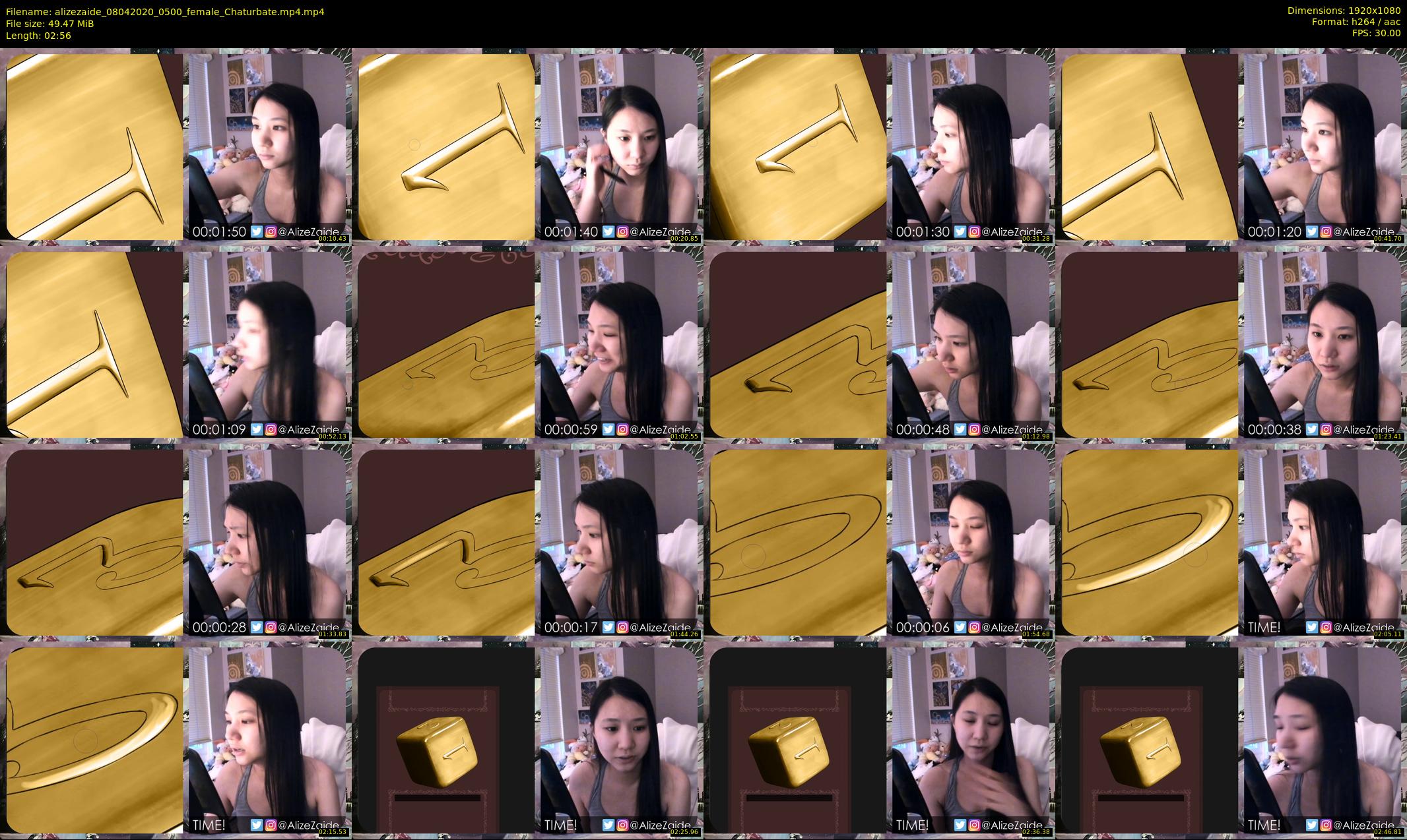 alizezaide — 3 minute Chaturbate female cam show recording, 1080p, Apr 8, 2020