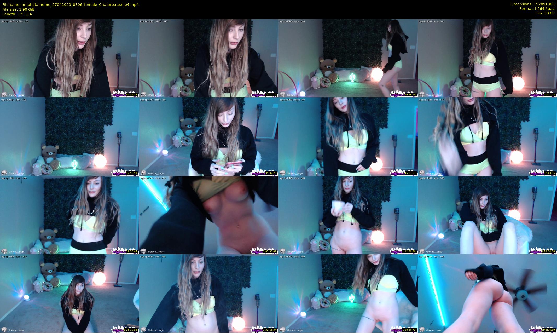 amphetameme — 112 minute Chaturbate female cam show recording, 1080p, Apr 7, 2020