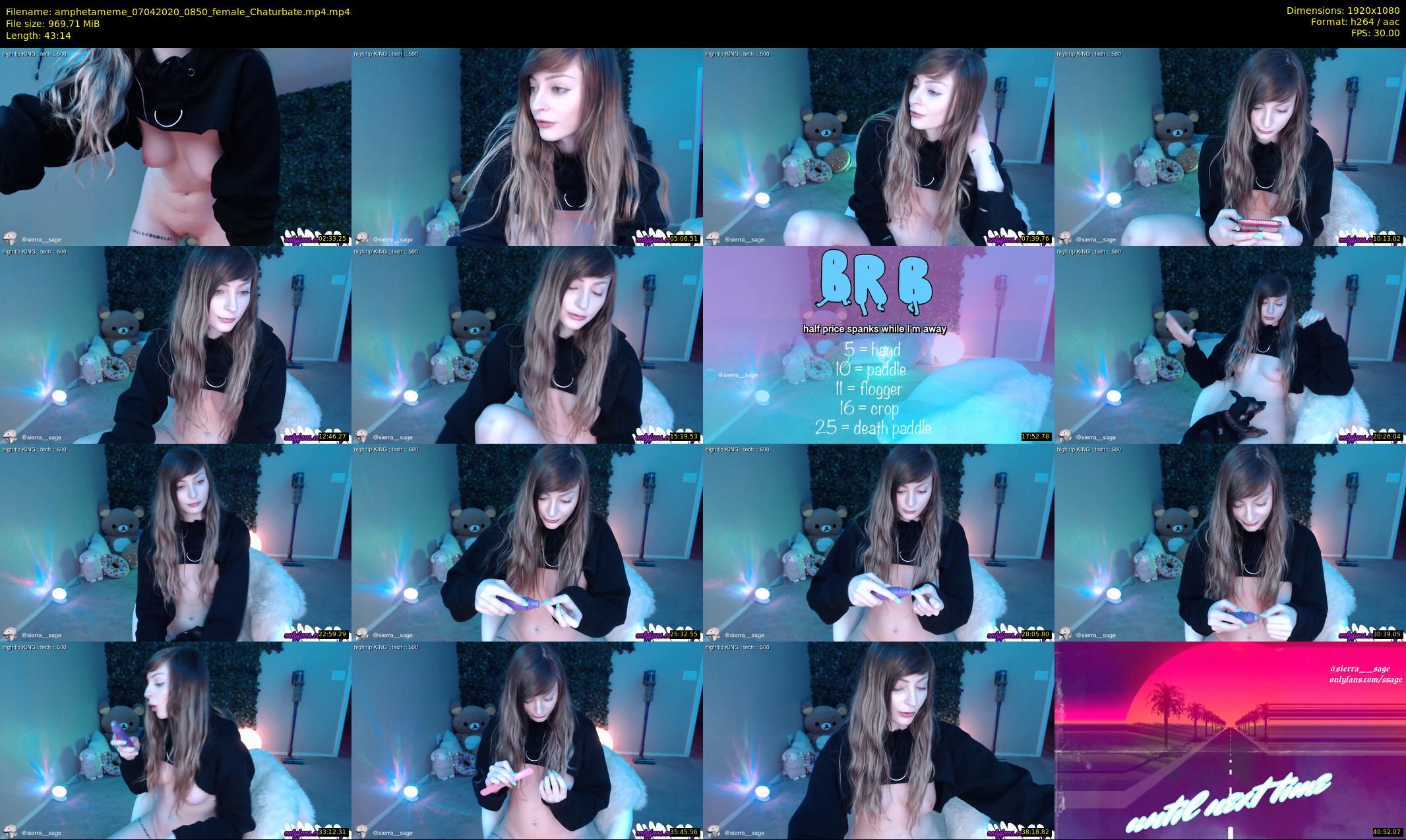 amphetameme — 44 minute Chaturbate female cam show recording, 1080p, Apr 7, 2020