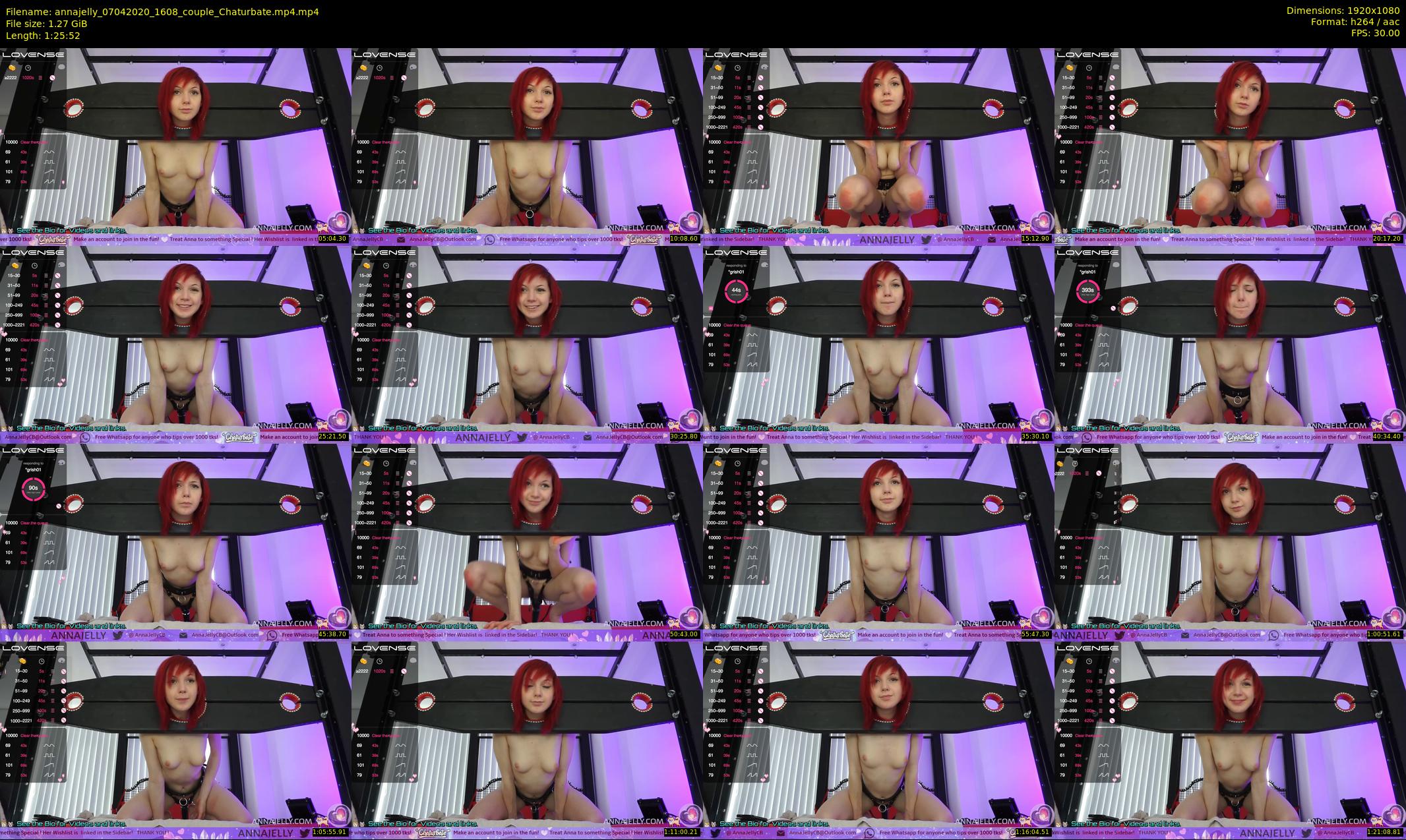 annajelly — 86 minute Chaturbate couple cam show recording, 1080p, Apr 7, 2020