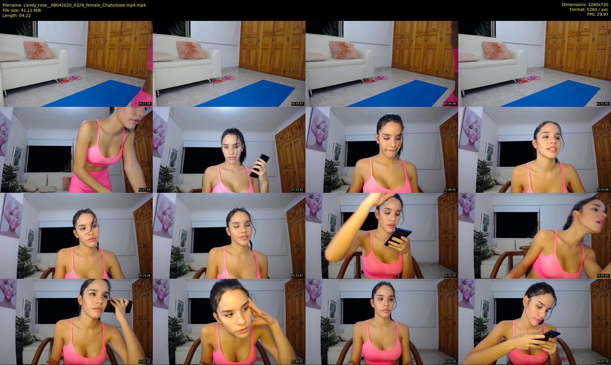 candy_rose_ — 5 minute Chaturbate female cam show recording, 720p, Apr 8, 2020