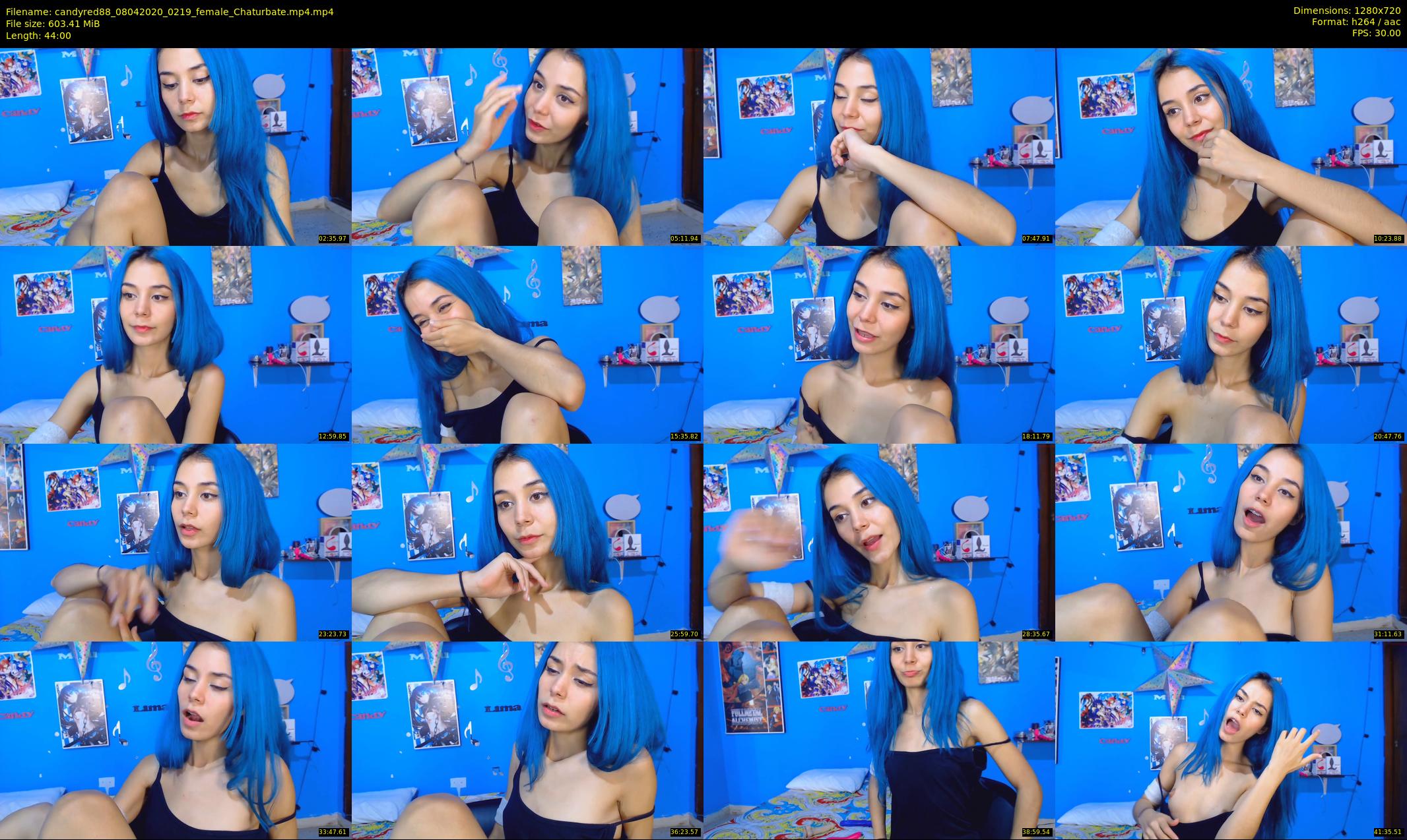 candyred88 — 44 minute Chaturbate female cam show recording, 720p, Apr 8, 2020