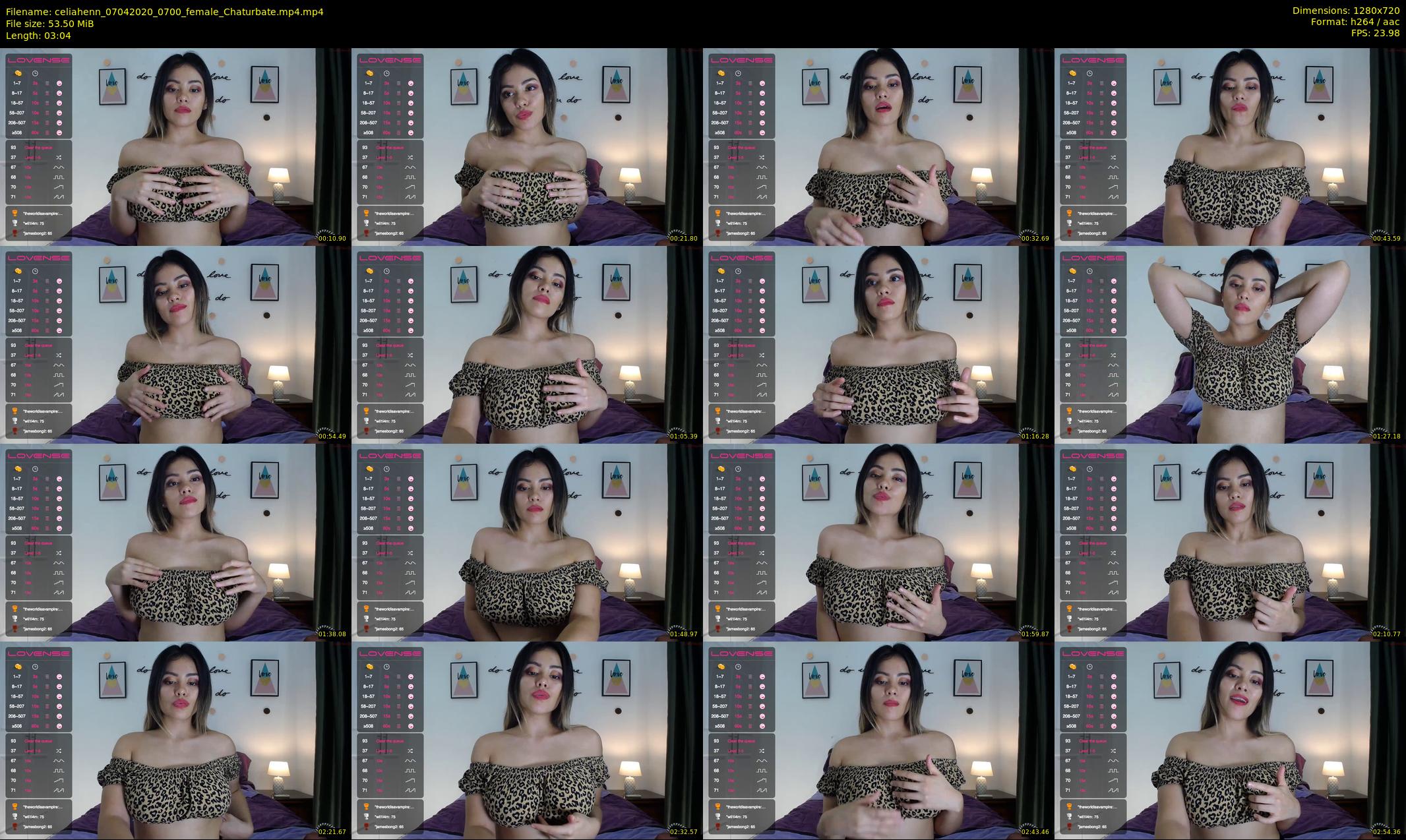 celiahenn — 4 minute Chaturbate female cam show recording, 720p, Apr 7, 2020