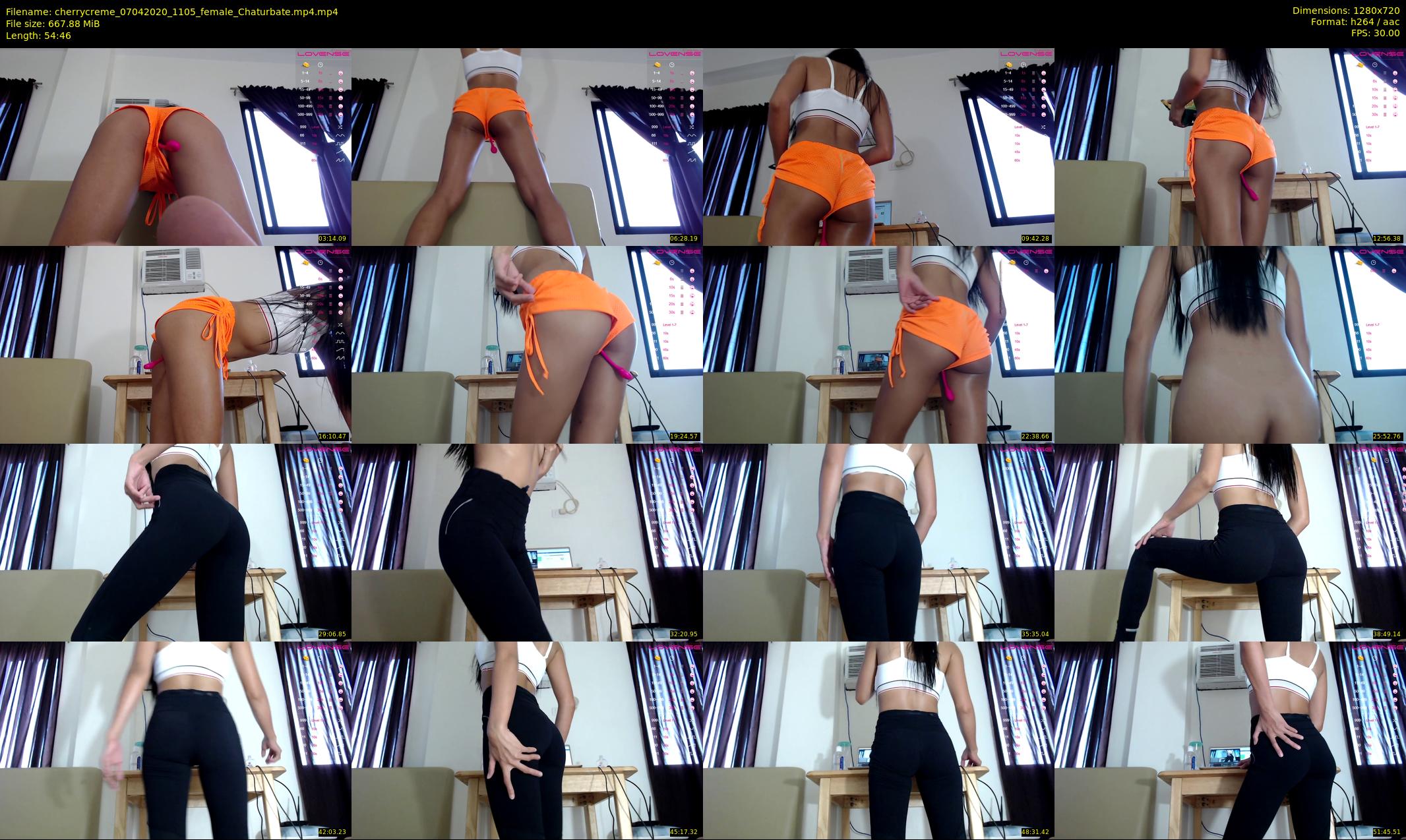 cherrycreme — 55 minute Chaturbate female cam show recording, 720p, Apr 7, 2020
