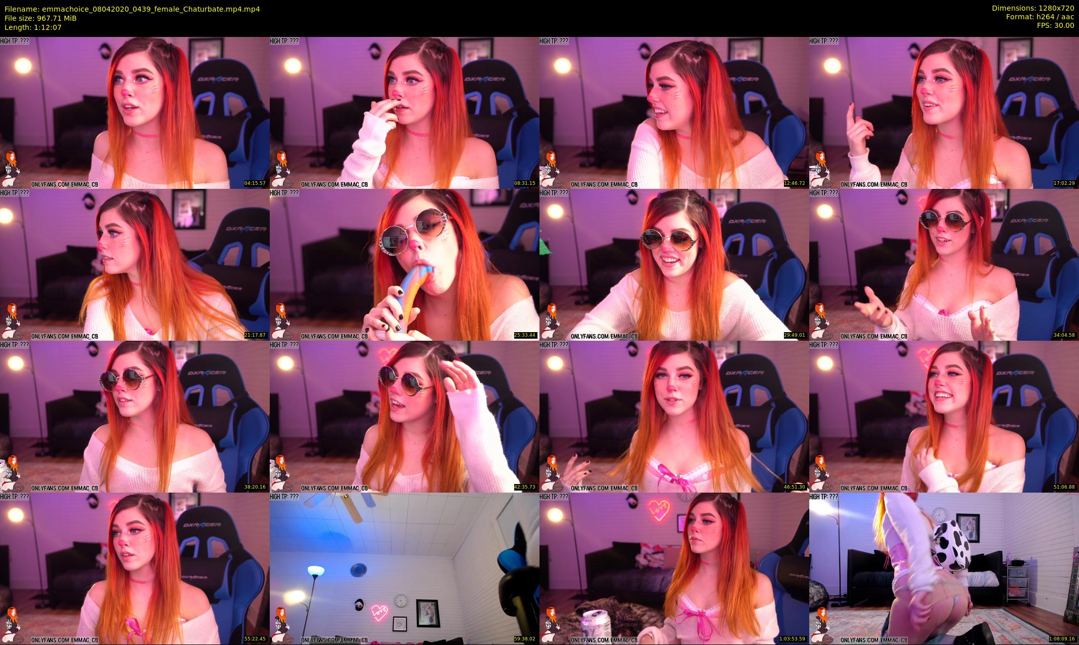 emmachoice — 73 minute Chaturbate female cam show recording, 720p, Apr 8, 2020