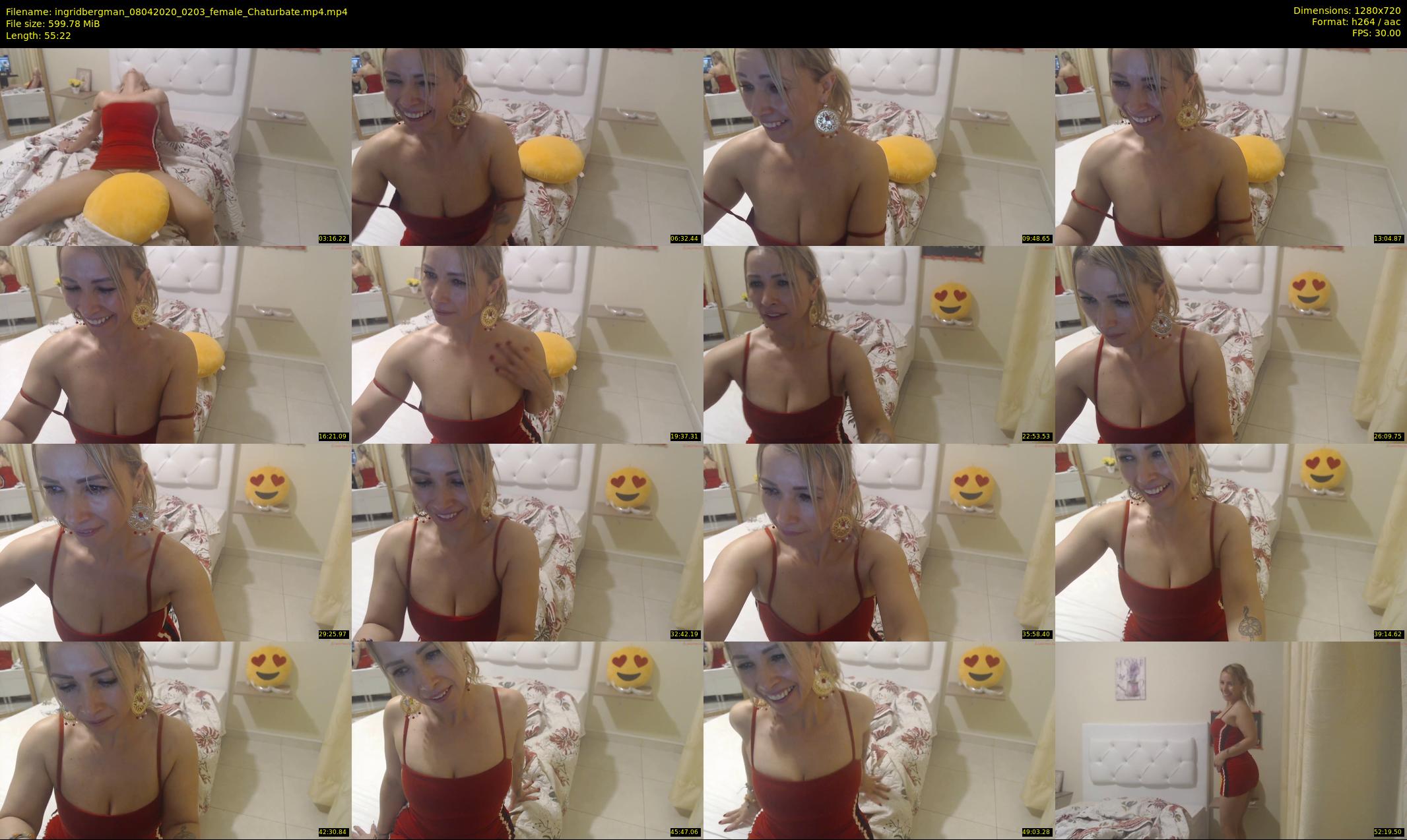 ingridbergman — 56 minute Chaturbate female cam show recording, 720p, Apr 8, 2020
