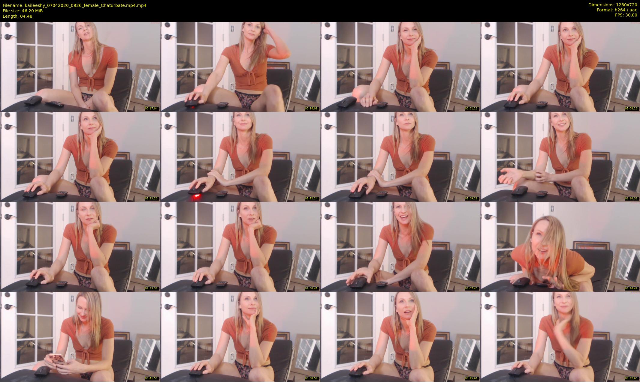 kaileeshy — 5 minute Chaturbate female cam show recording, 720p, Apr 7, 2020