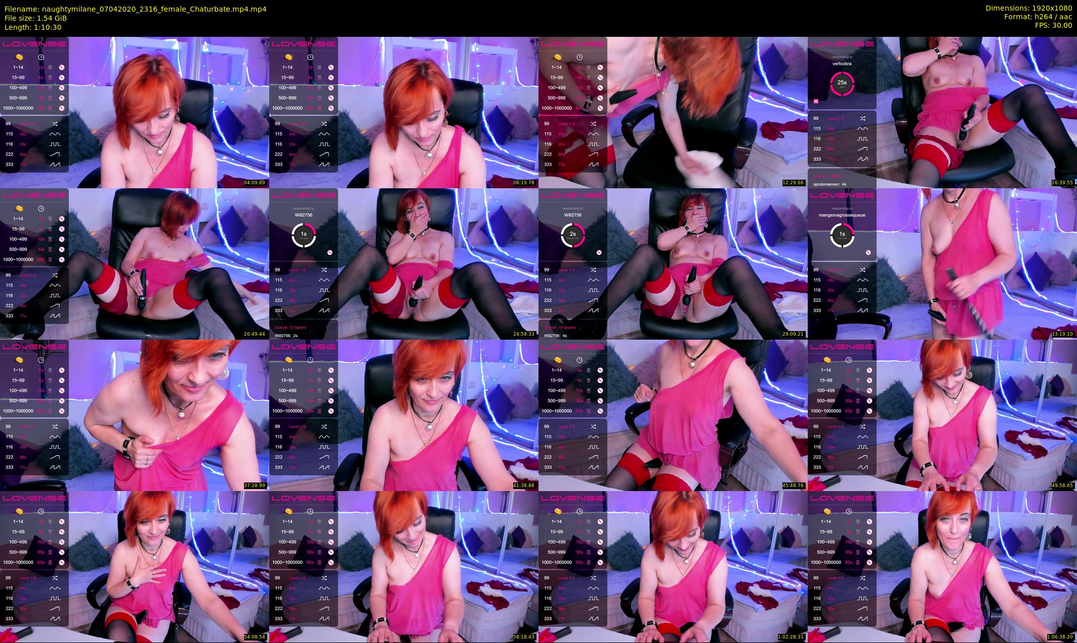 naughtymilane — 71 minute Chaturbate female cam show recording, 1080p, Apr 7, 2020