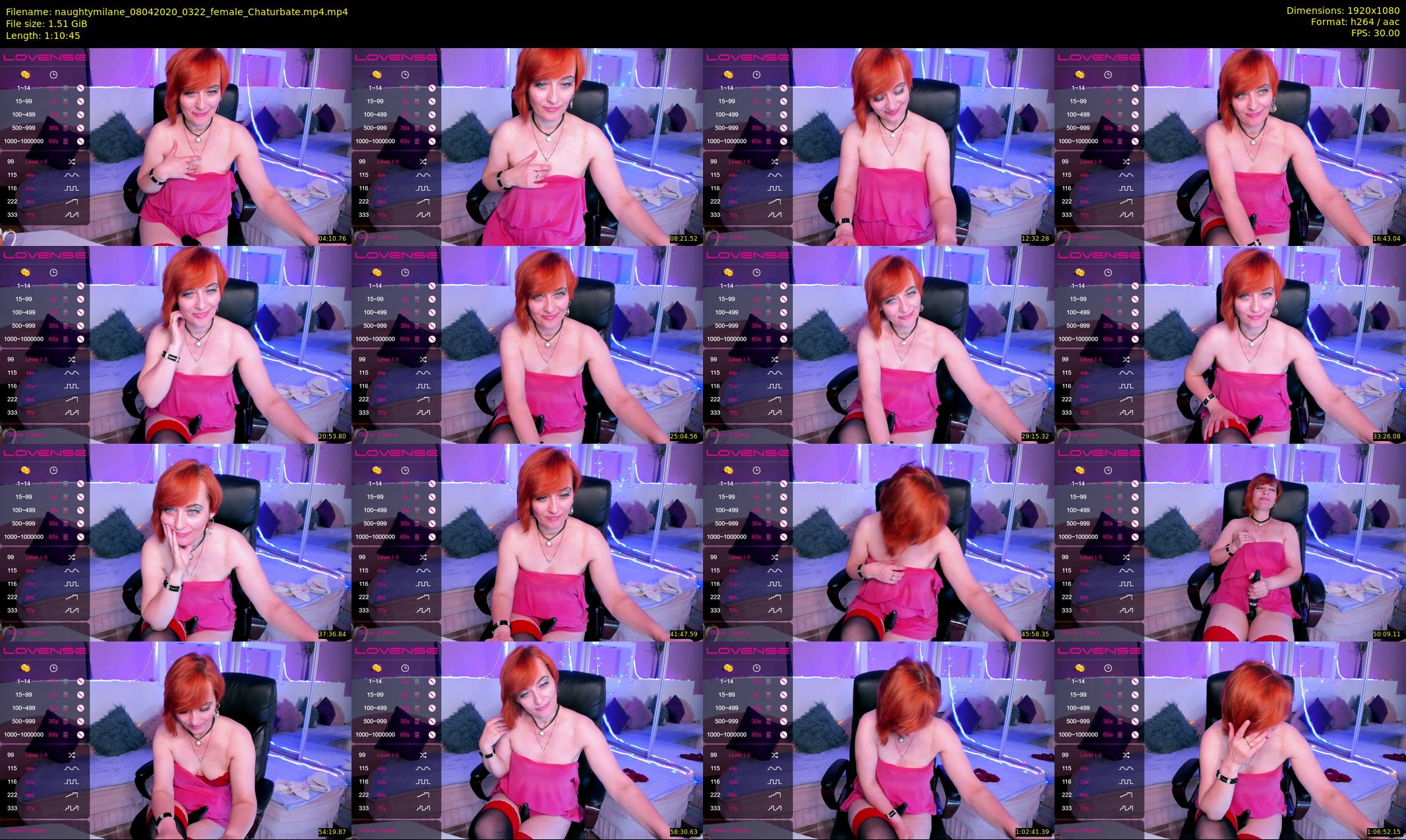 naughtymilane — 71 minute Chaturbate female cam show recording, 1080p, Apr 8, 2020
