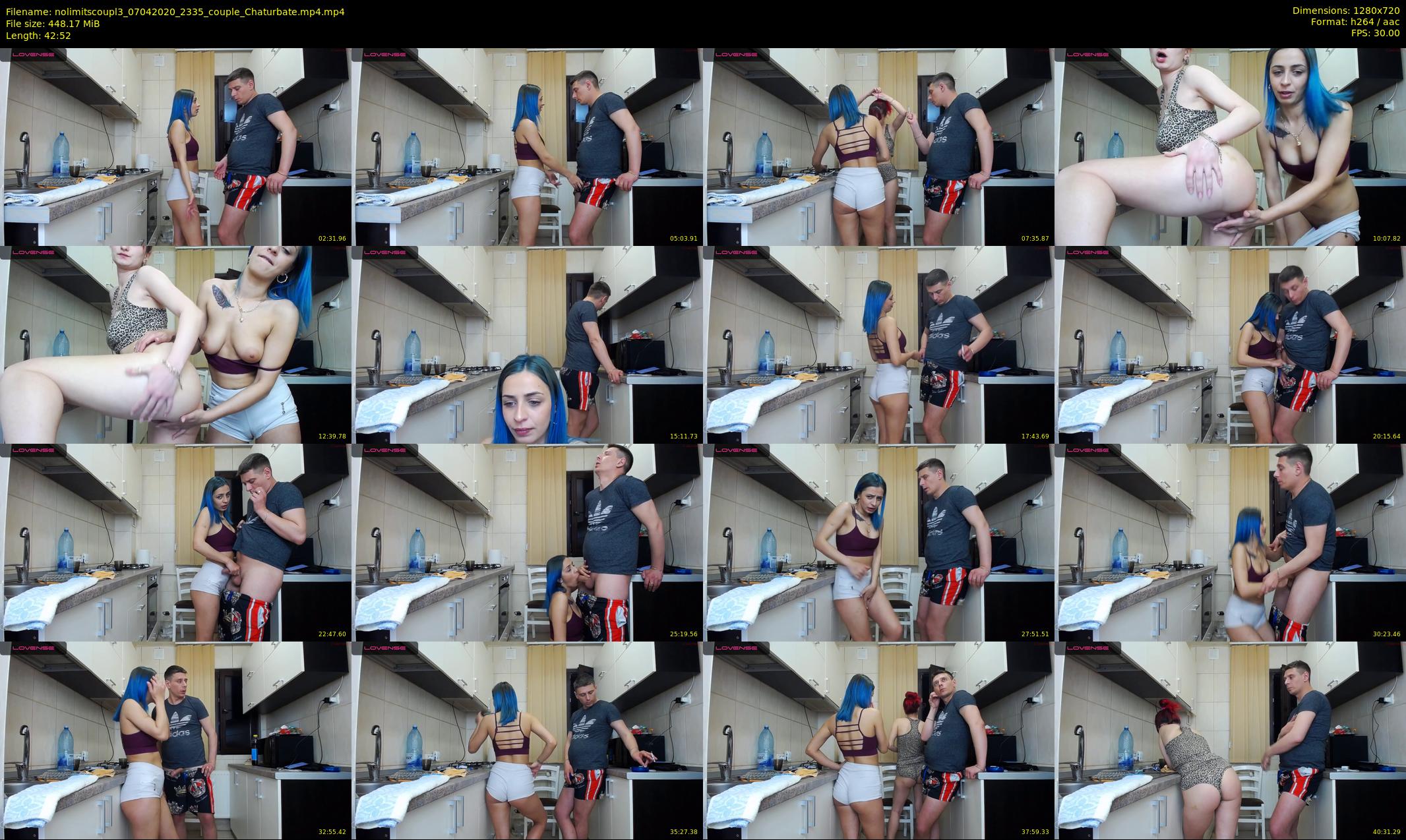 nolimitscoupl3 — 43 minute Chaturbate couple cam show recording, 720p, Apr 7, 2020
