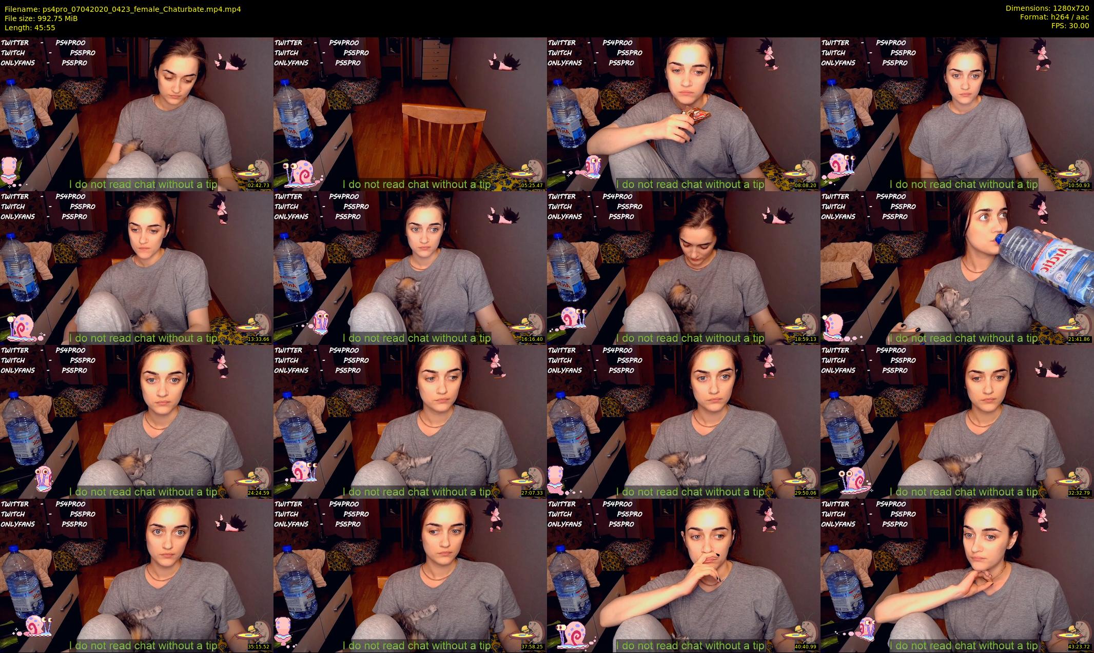 ps4pro — 46 minute Chaturbate female cam show recording, 720p, Apr 7, 2020