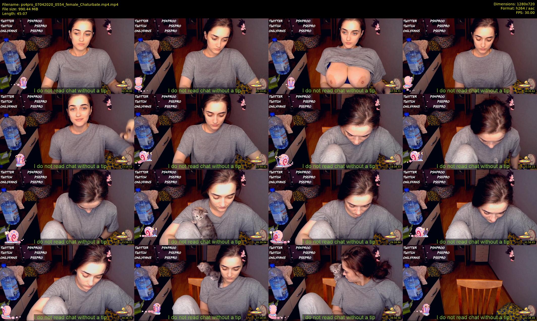ps4pro — 46 minute Chaturbate female cam show recording, 720p, Apr 7, 2020