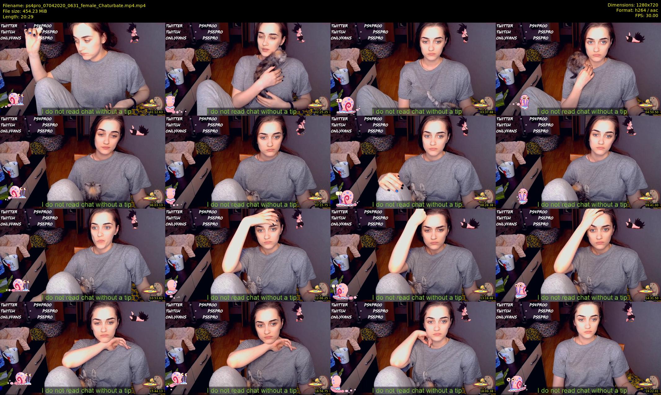 ps4pro — 21 minute Chaturbate female cam show recording, 720p, Apr 7, 2020