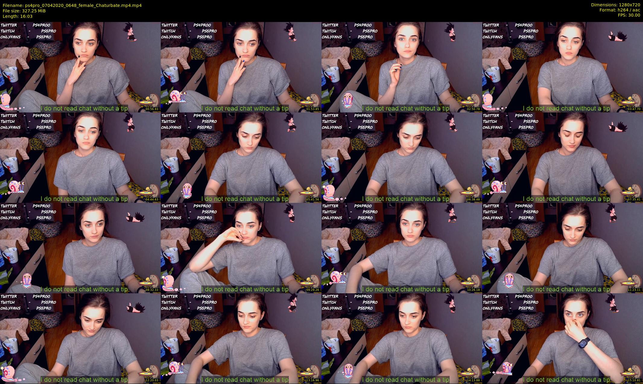 ps4pro — 17 minute Chaturbate female cam show recording, 720p, Apr 7, 2020