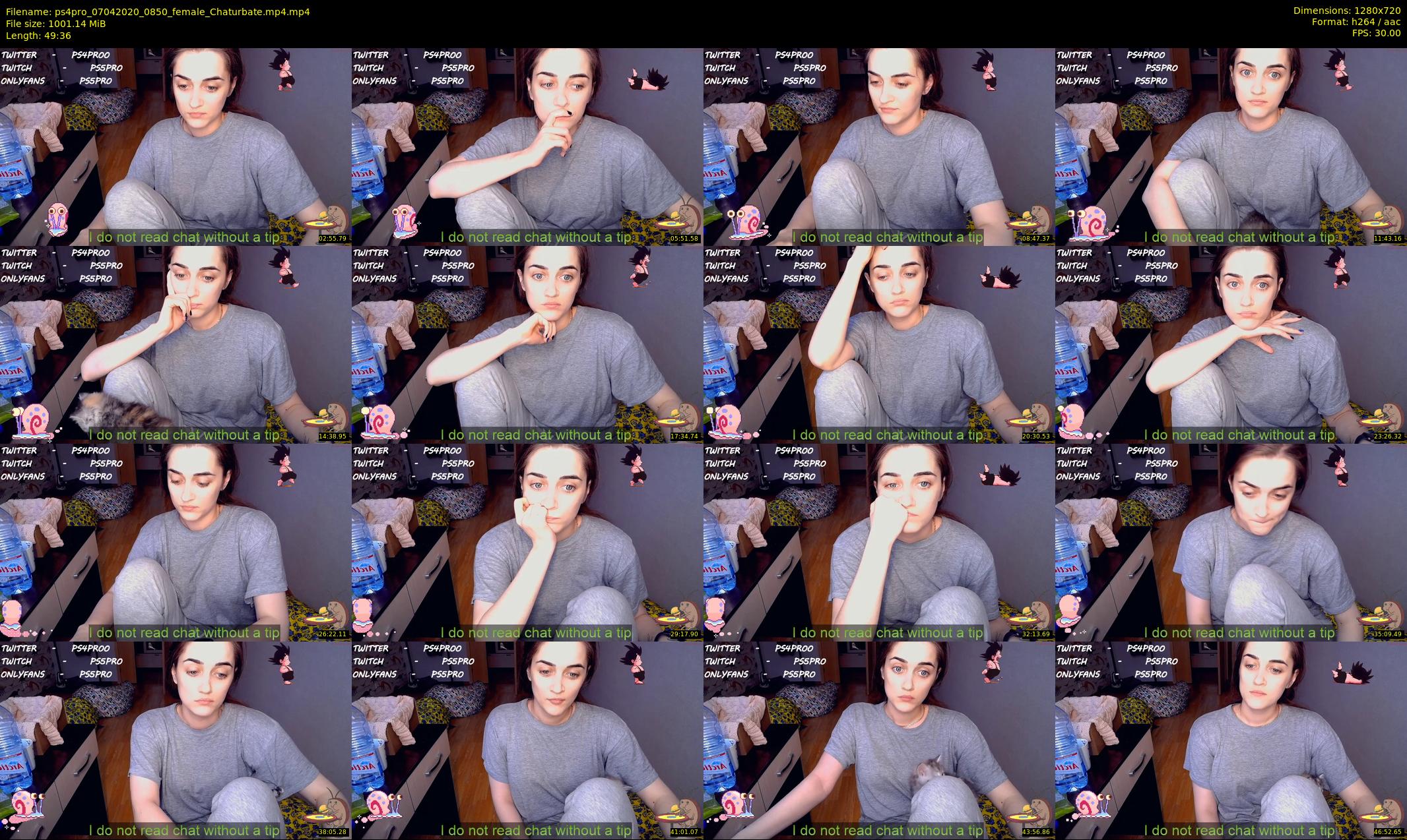ps4pro — 50 minute Chaturbate female cam show recording, 720p, Apr 7, 2020