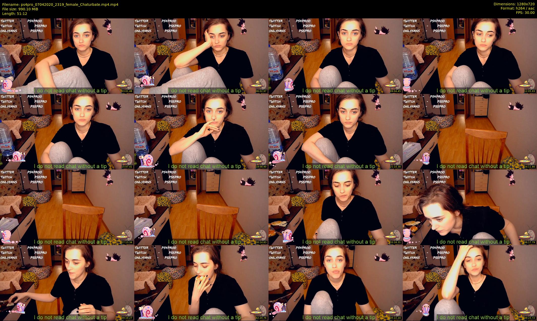 ps4pro — 52 minute Chaturbate female cam show recording, 720p, Apr 7, 2020