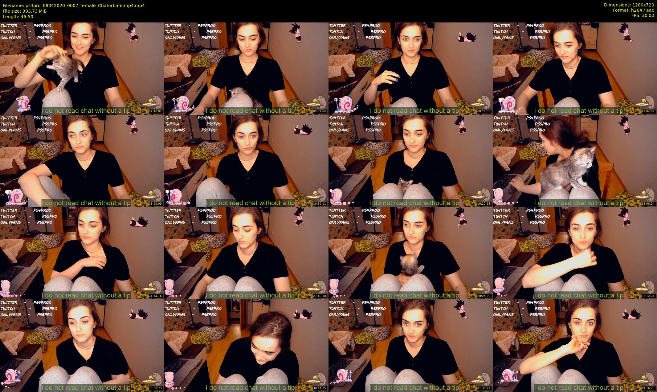 ps4pro — 47 minute Chaturbate female cam show recording, 720p, Apr 8, 2020