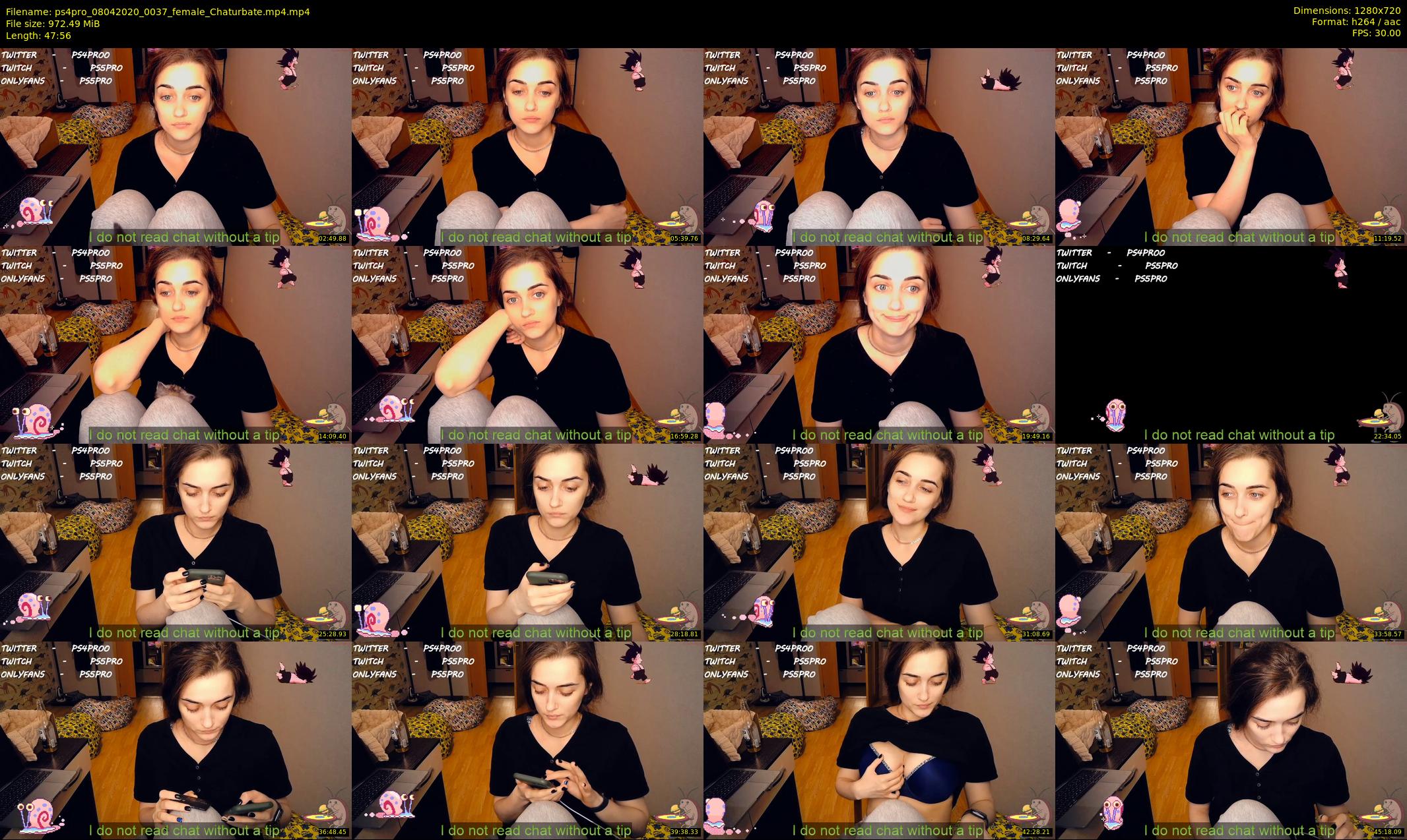 ps4pro — 48 minute Chaturbate female cam show recording, 720p, Apr 8, 2020