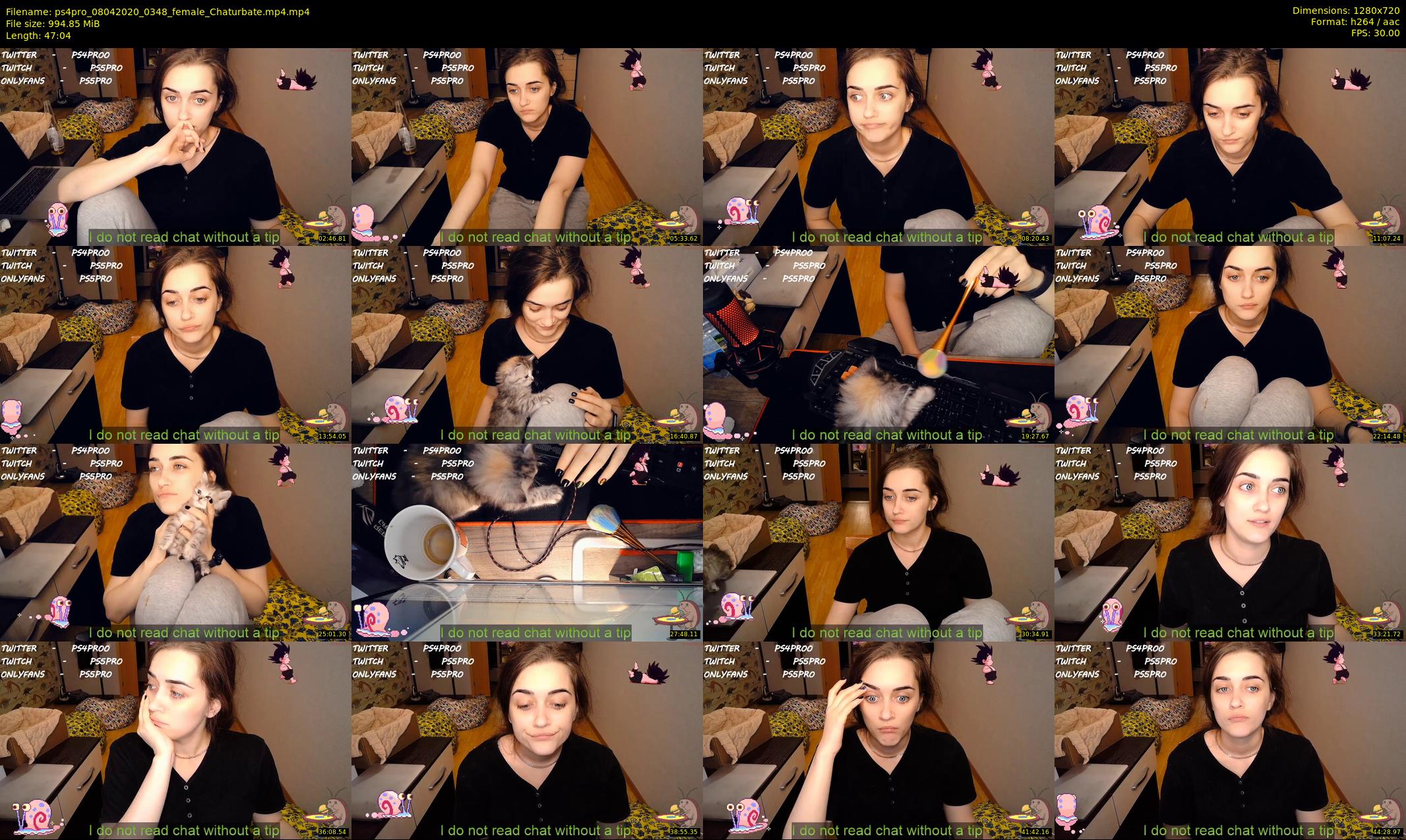 ps4pro — 48 minute Chaturbate female cam show recording, 720p, Apr 8, 2020