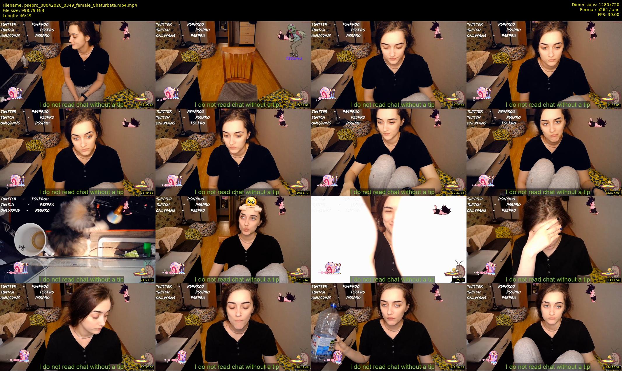 ps4pro — 47 minute Chaturbate female cam show recording, 720p, Apr 8, 2020