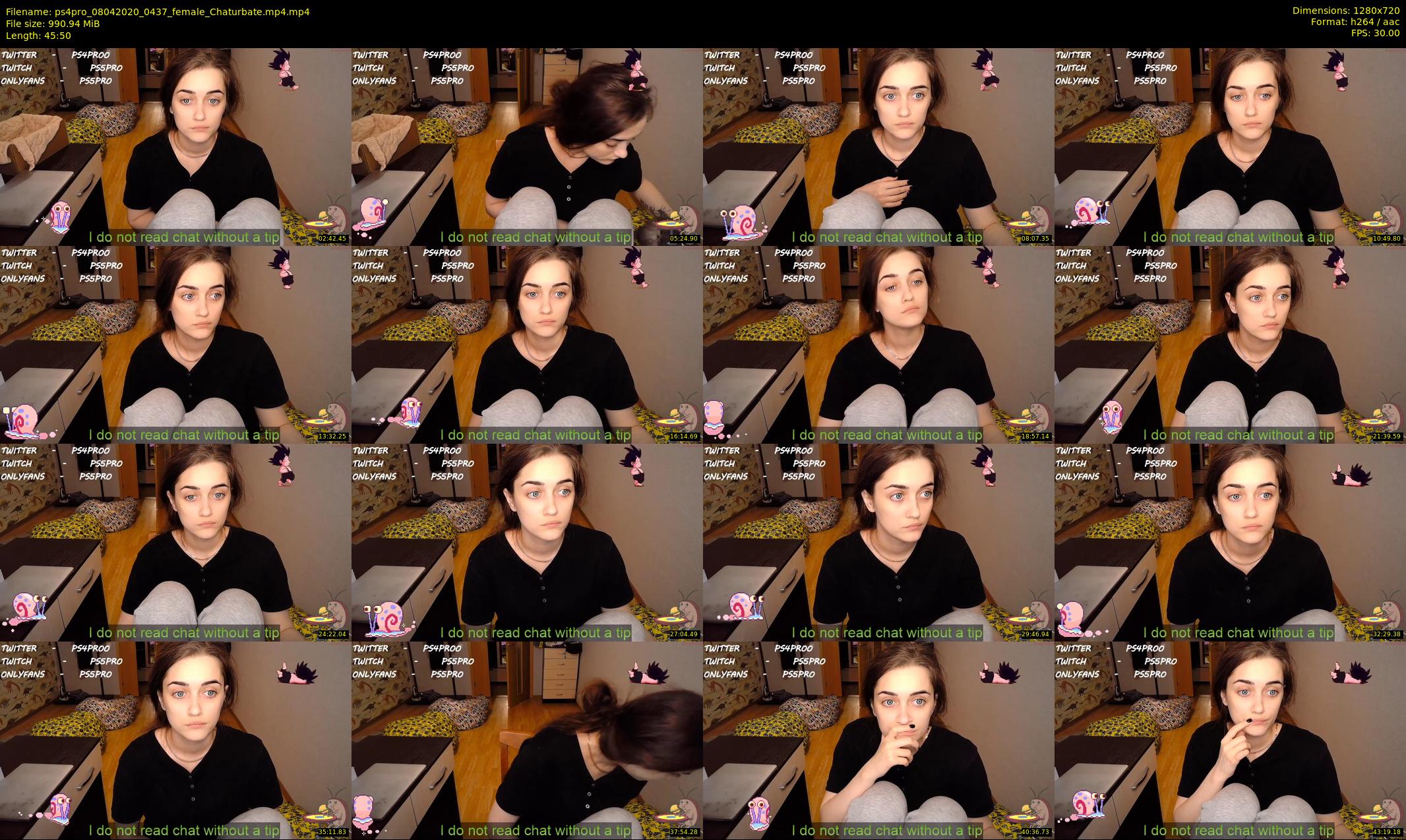 ps4pro — 46 minute Chaturbate female cam show recording, 720p, Apr 8, 2020