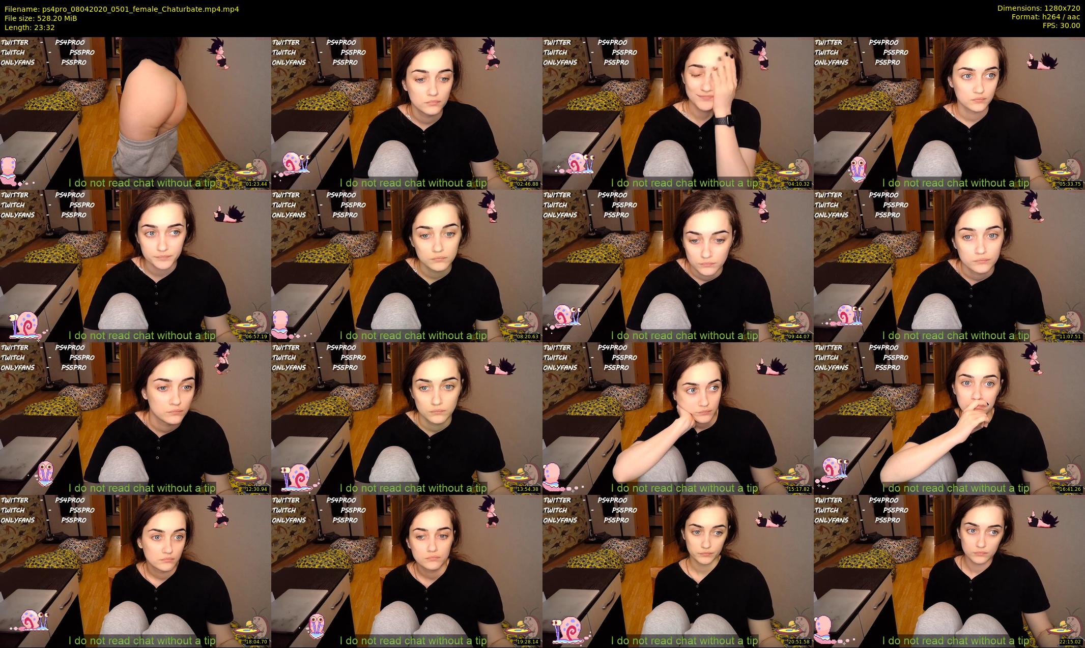 ps4pro — 24 minute Chaturbate female cam show recording, 720p, Apr 8, 2020