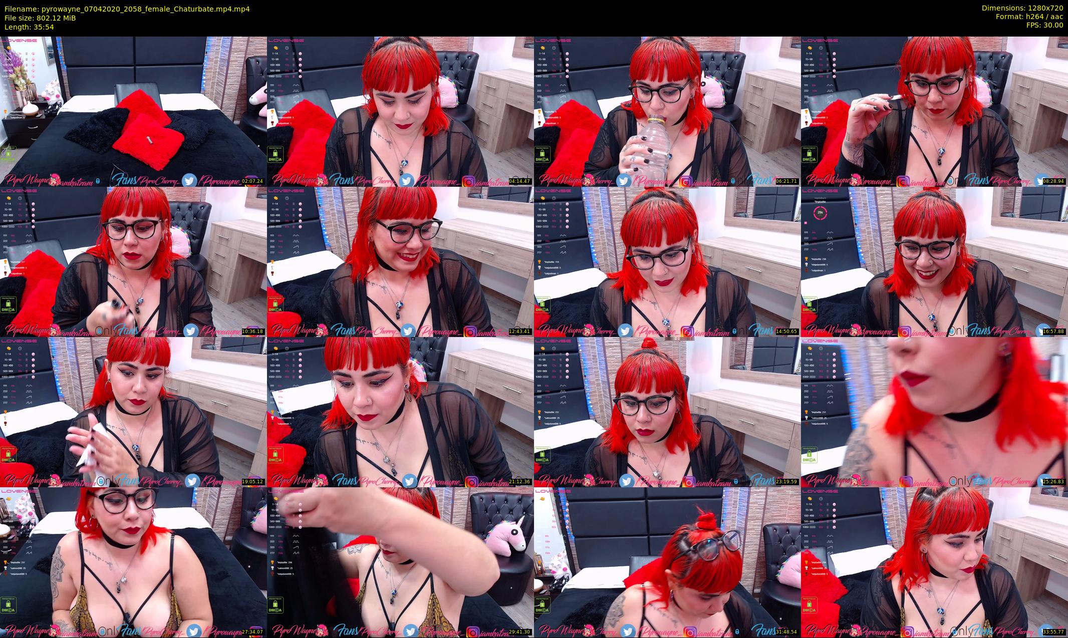 pyrowayne — 36 minute Chaturbate female cam show recording, 720p, Apr 7, 2020