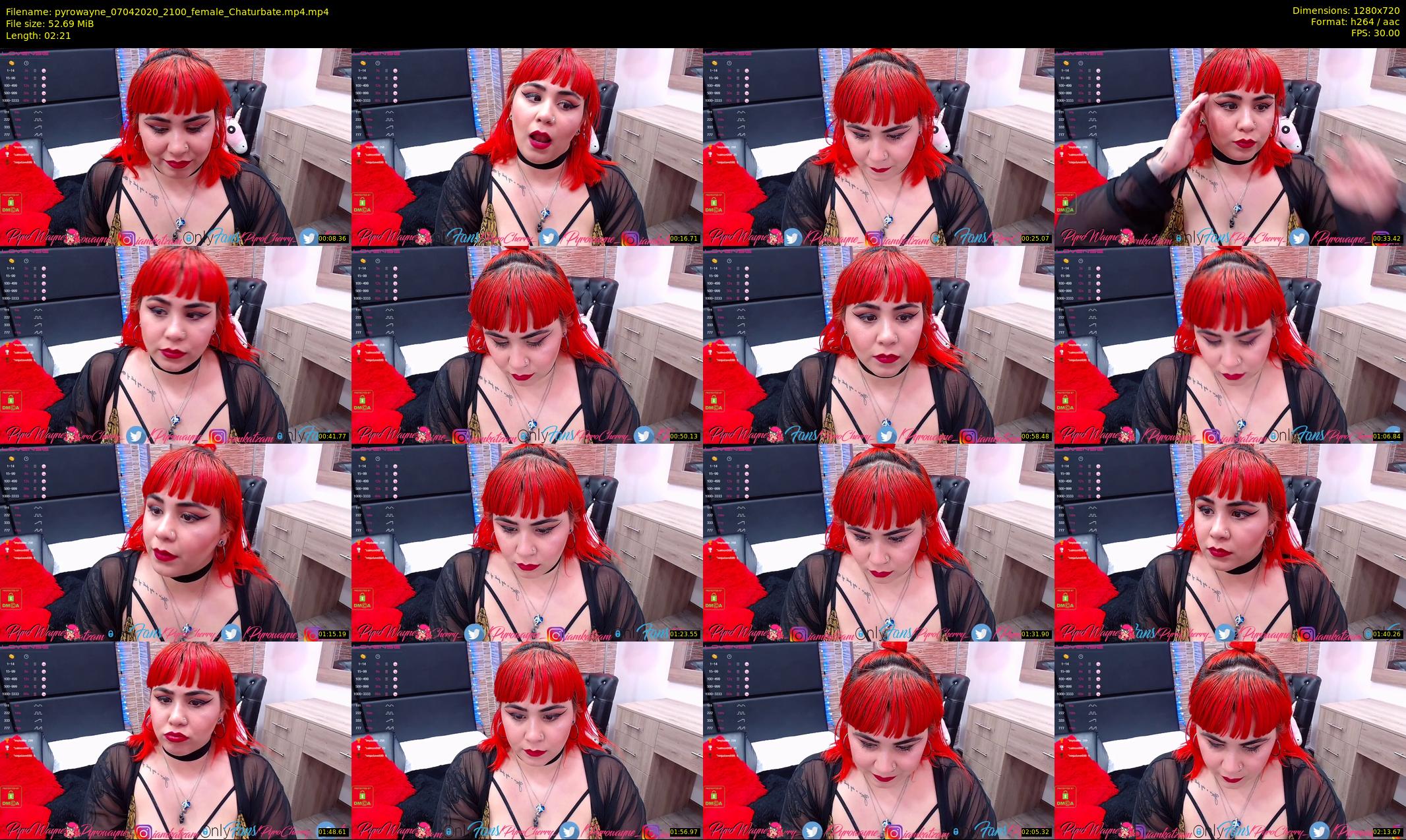 pyrowayne — 3 minute Chaturbate female cam show recording, 720p, Apr 7, 2020