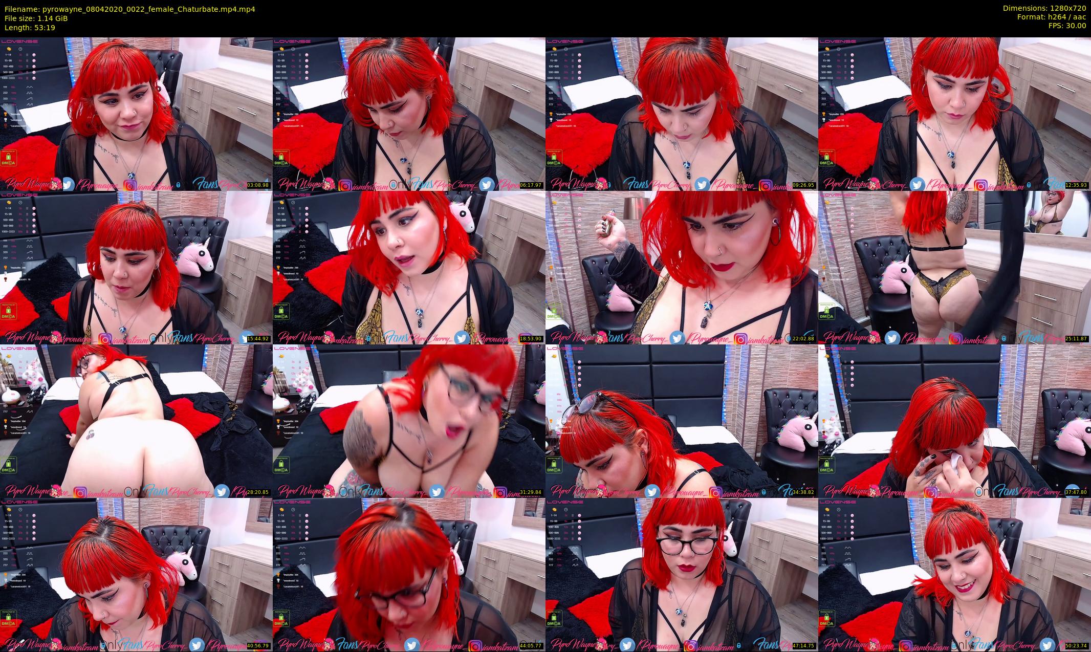 pyrowayne — 54 minute Chaturbate female cam show recording, 720p, Apr 8, 2020