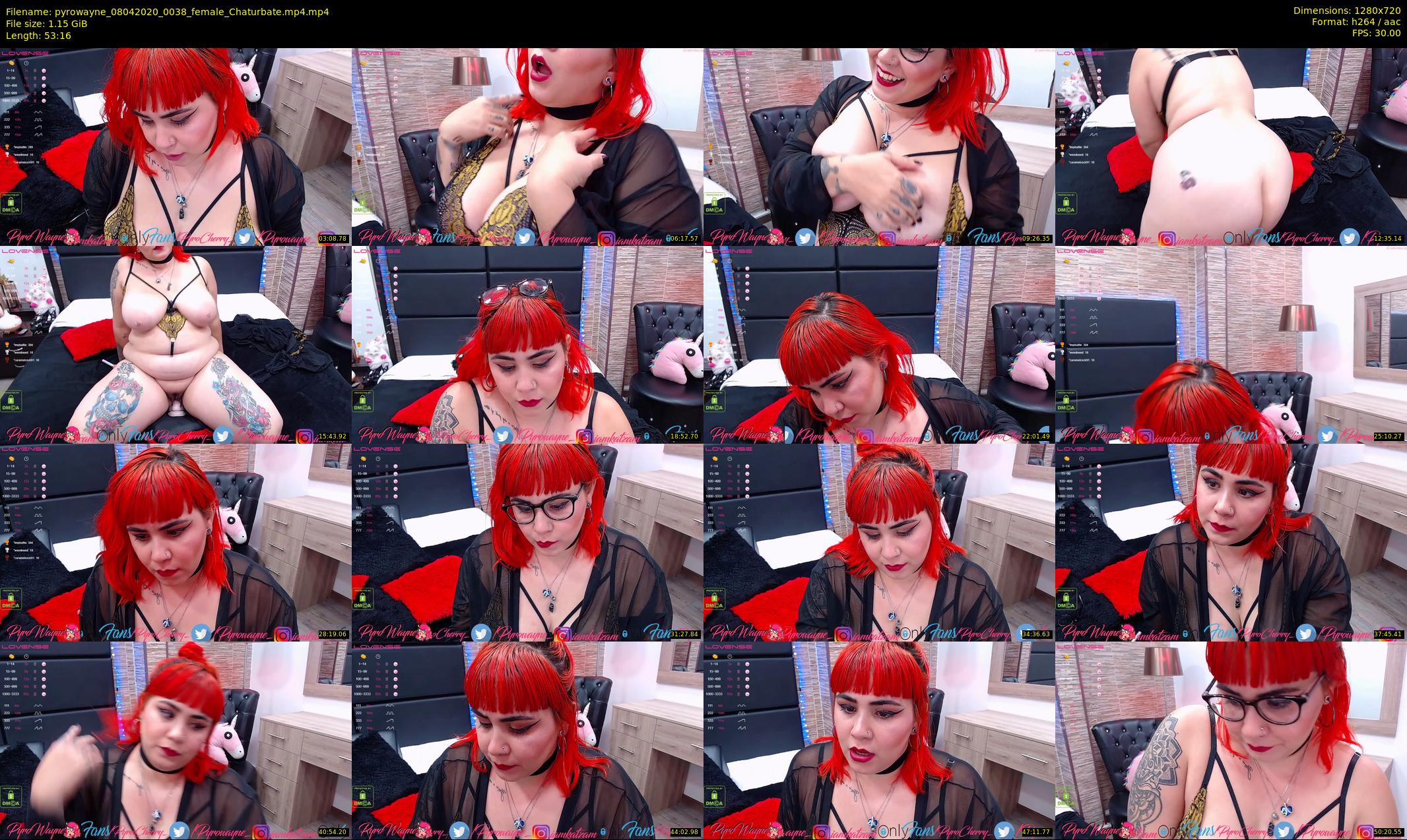 pyrowayne — 54 minute Chaturbate female cam show recording, 720p, Apr 8, 2020