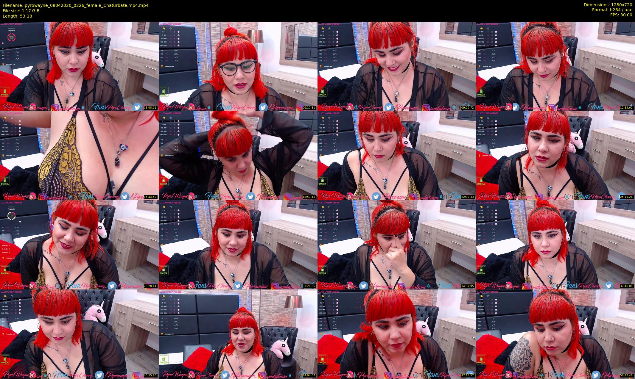 pyrowayne — 54 minute Chaturbate female cam show recording, 720p, Apr 8, 2020