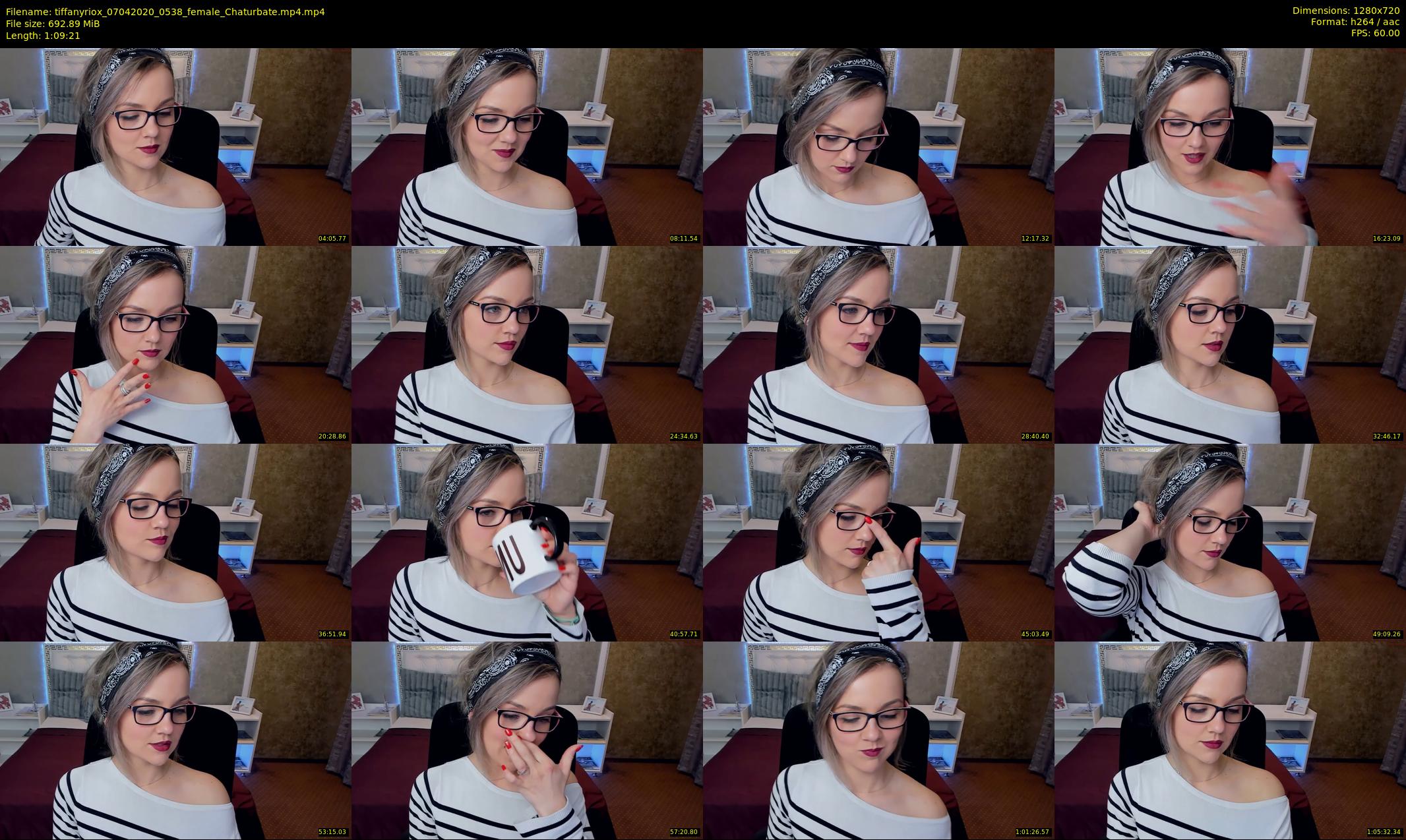 tiffanyriox — 70 minute Chaturbate female cam show recording, 720p, Apr 7, 2020