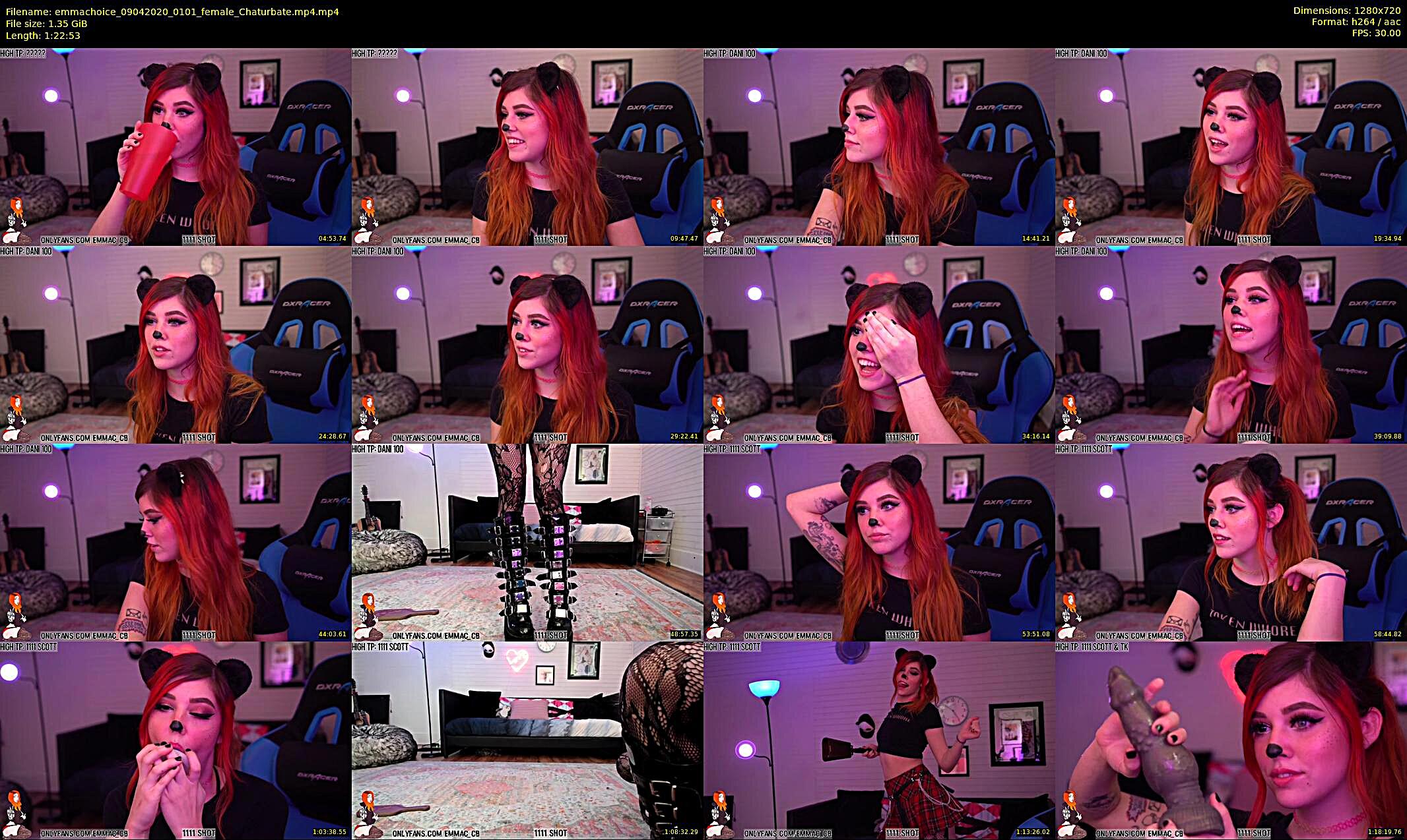 emmachoice — 83 minute Chaturbate female cam show recording, 720p, Apr 9, 2020