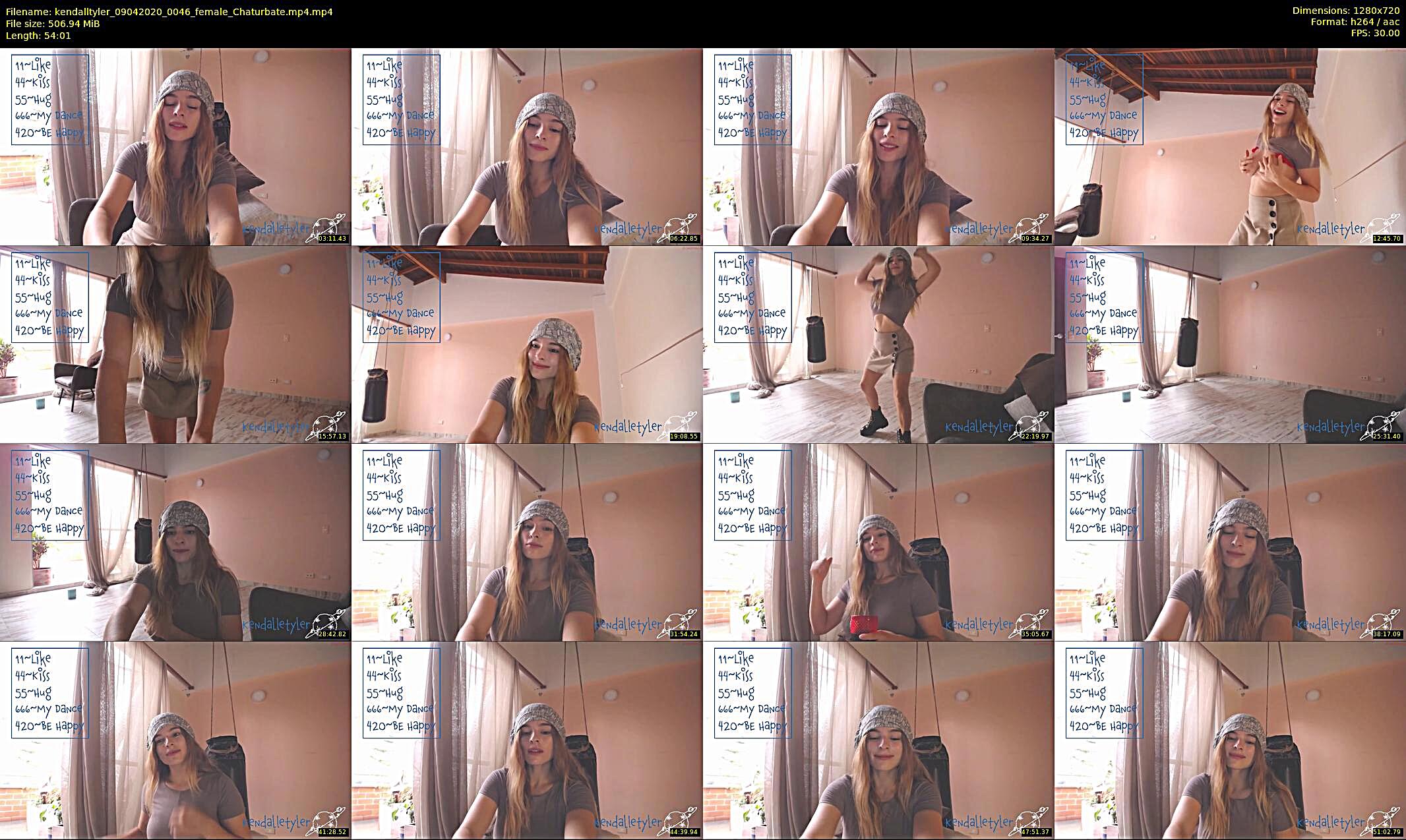 kendalltyler — 55 minute Chaturbate female cam show recording, 720p, Apr 9, 2020