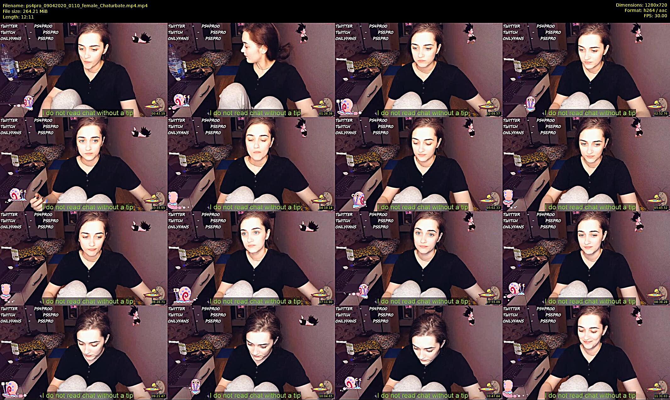 ps4pro — 3 minute Chaturbate female cam show recording, 720p, Apr 9, 2020