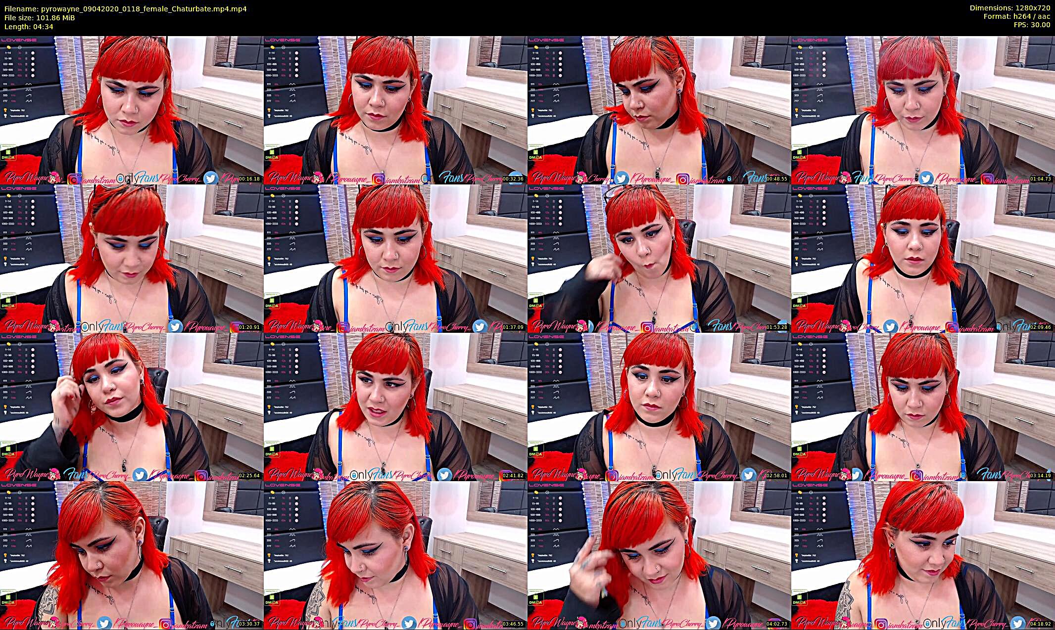 pyrowayne — 5 minute Chaturbate female cam show recording, 720p, Apr 9, 2020