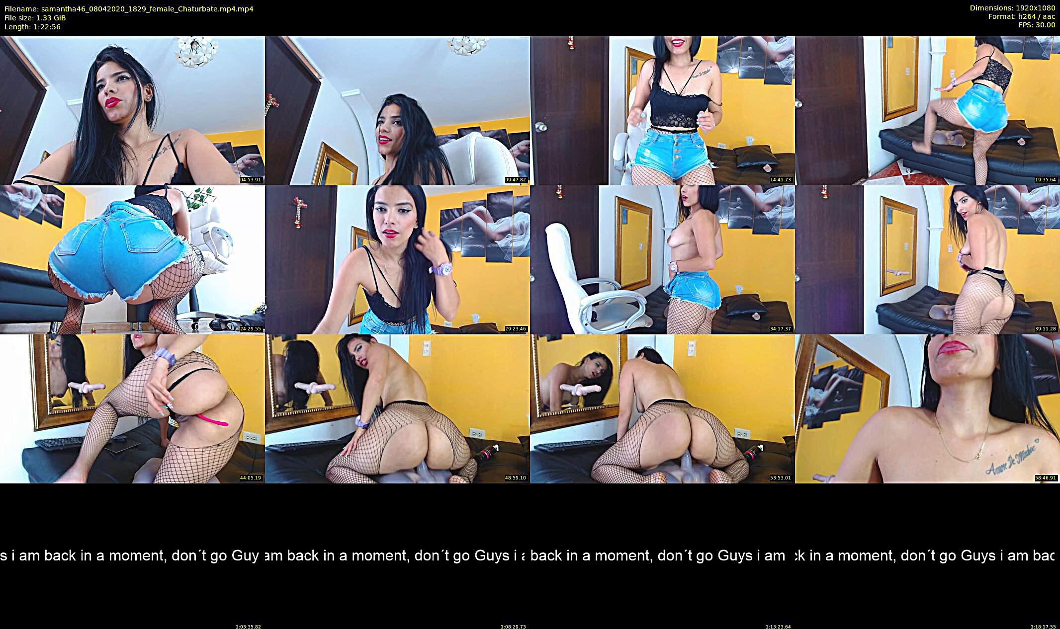 samantha46 — 83 minute Chaturbate female cam show recording, 1080p, Apr 8, 2020