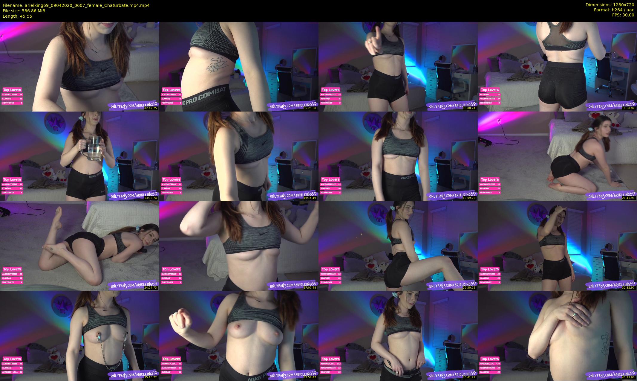 arielking69 — 46 minute Chaturbate female cam show recording, 720p, Apr 9, 2020