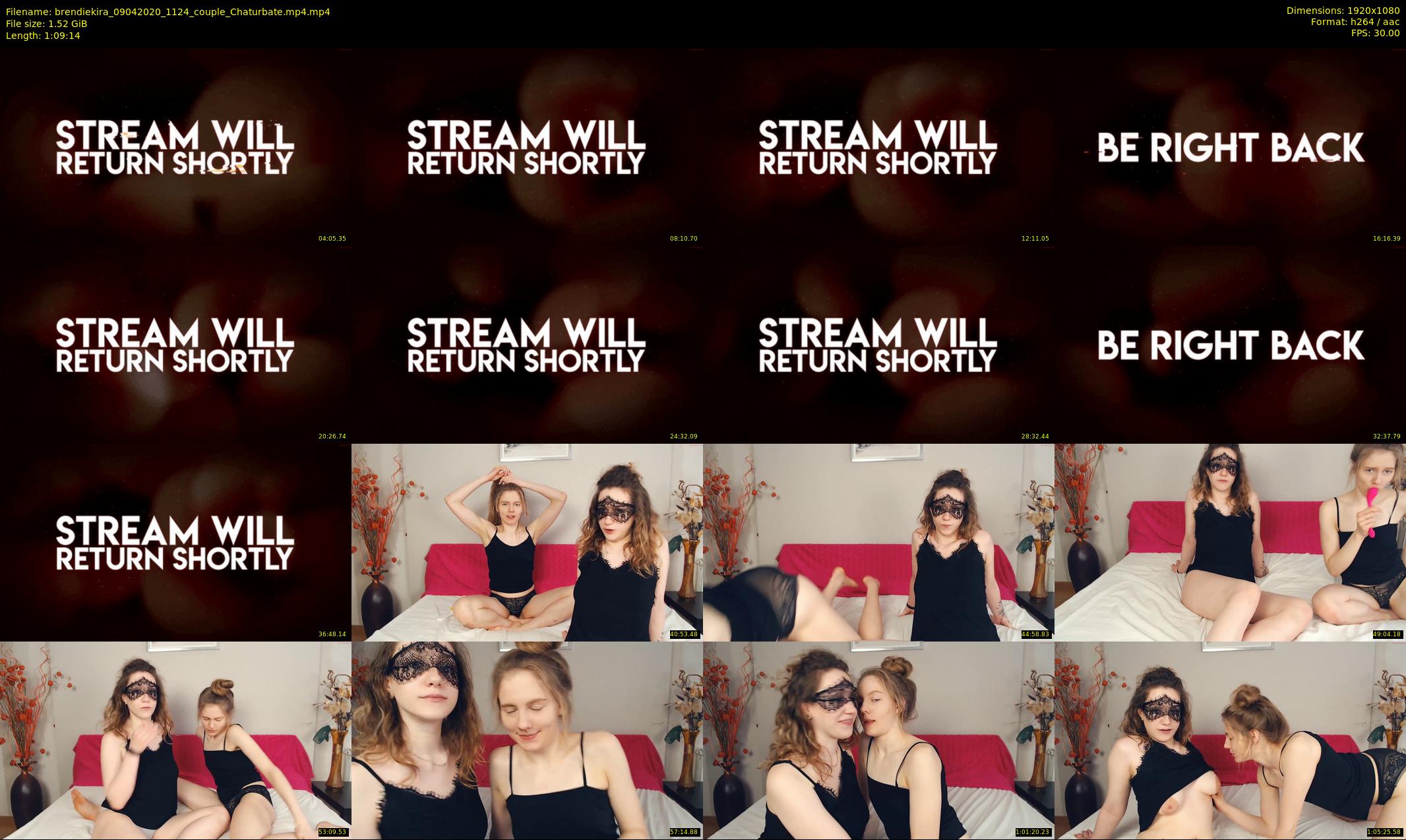 brendiekira — 70 minute Chaturbate couple cam show recording, 1080p, Apr 9, 2020