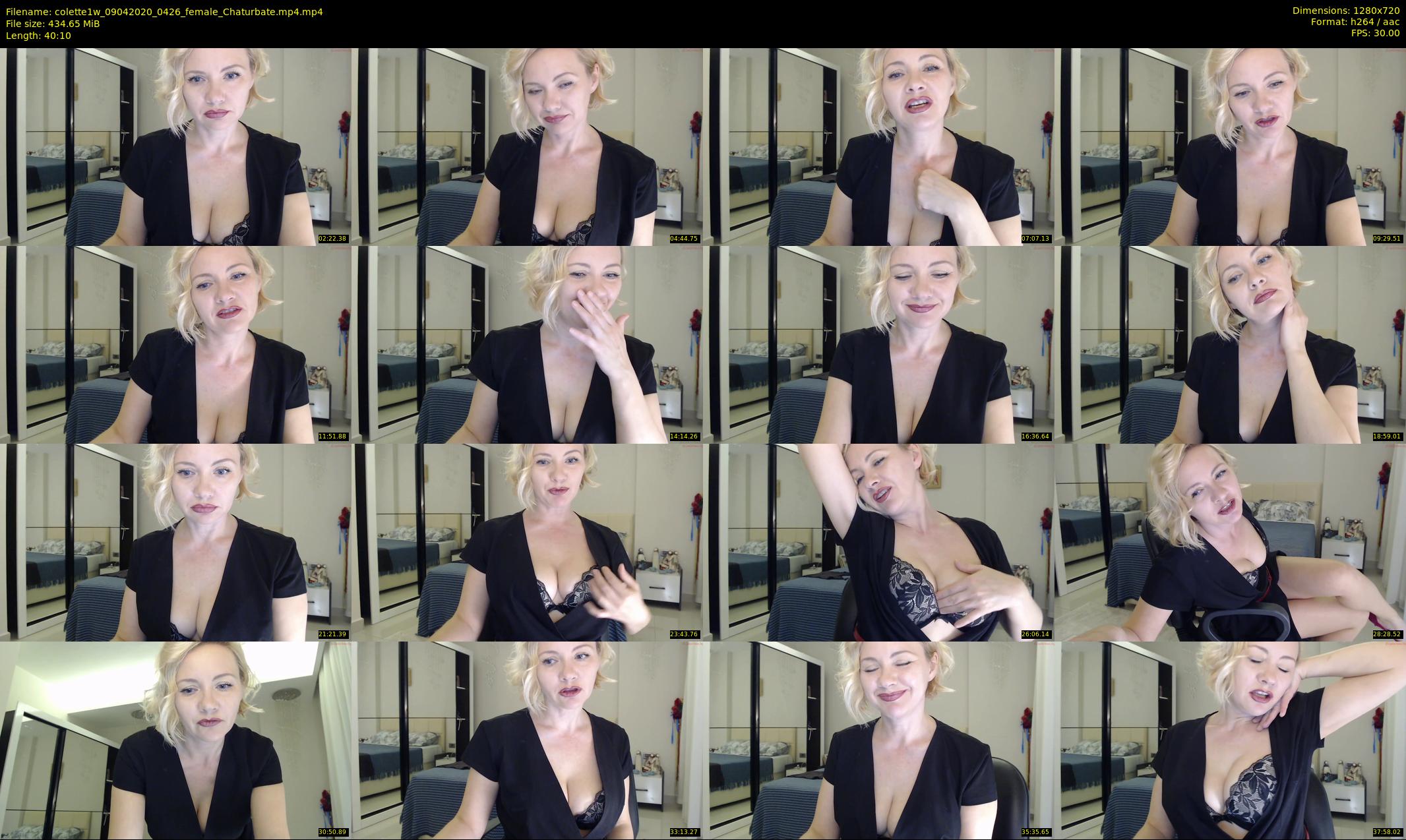 colette1w — 41 minute Chaturbate female cam show recording, 720p, Apr 9, 2020