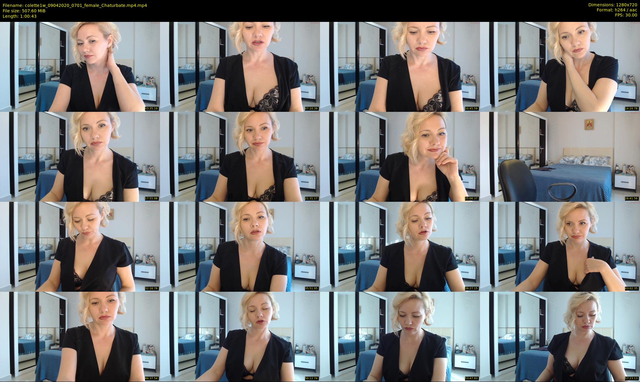 colette1w — 61 minute Chaturbate female cam show recording, 720p, Apr 9, 2020