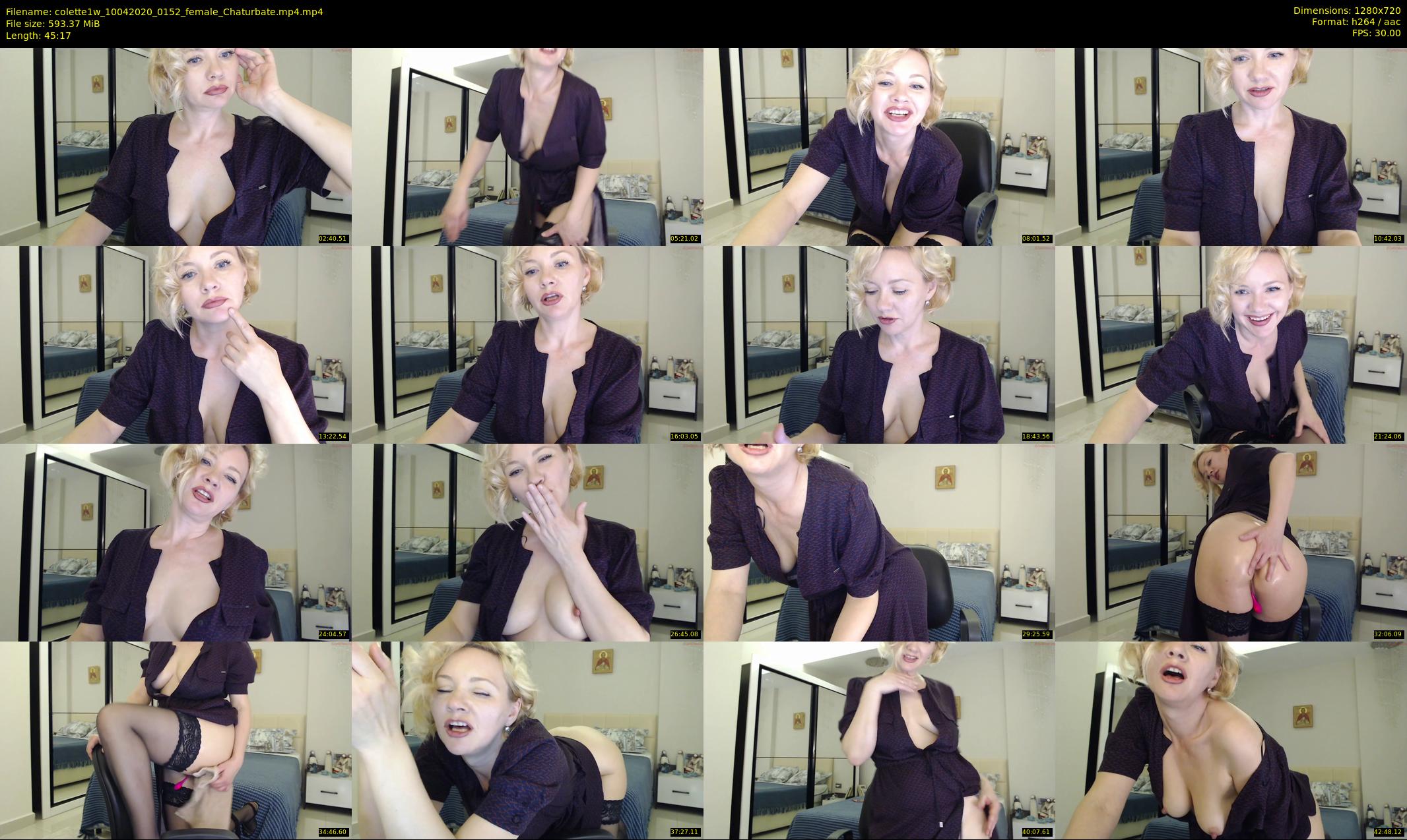 colette1w — 46 minute Chaturbate female cam show recording, 720p, Apr 10, 2020