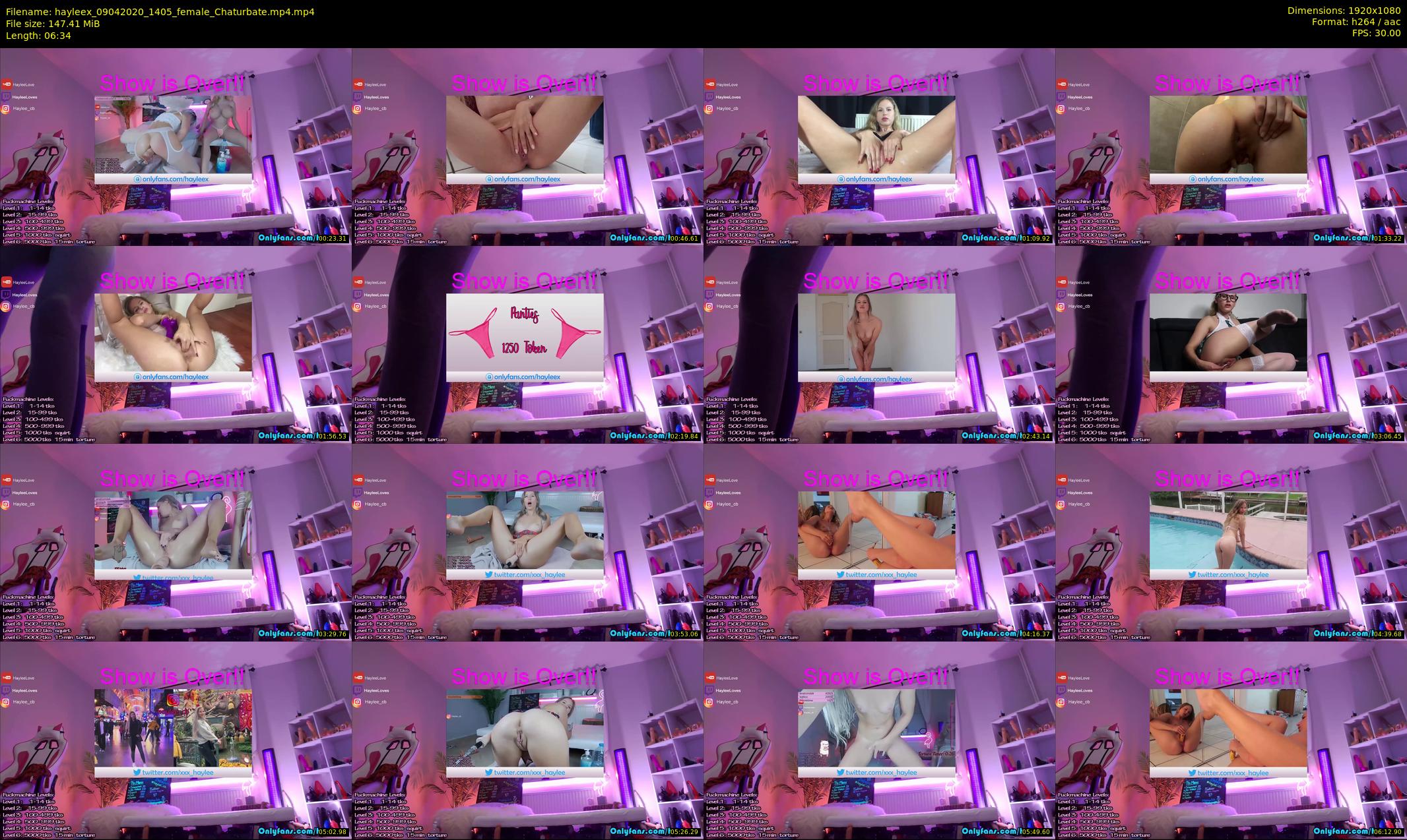hayleex — 7 minute Chaturbate female cam show recording, 1080p, Apr 9, 2020