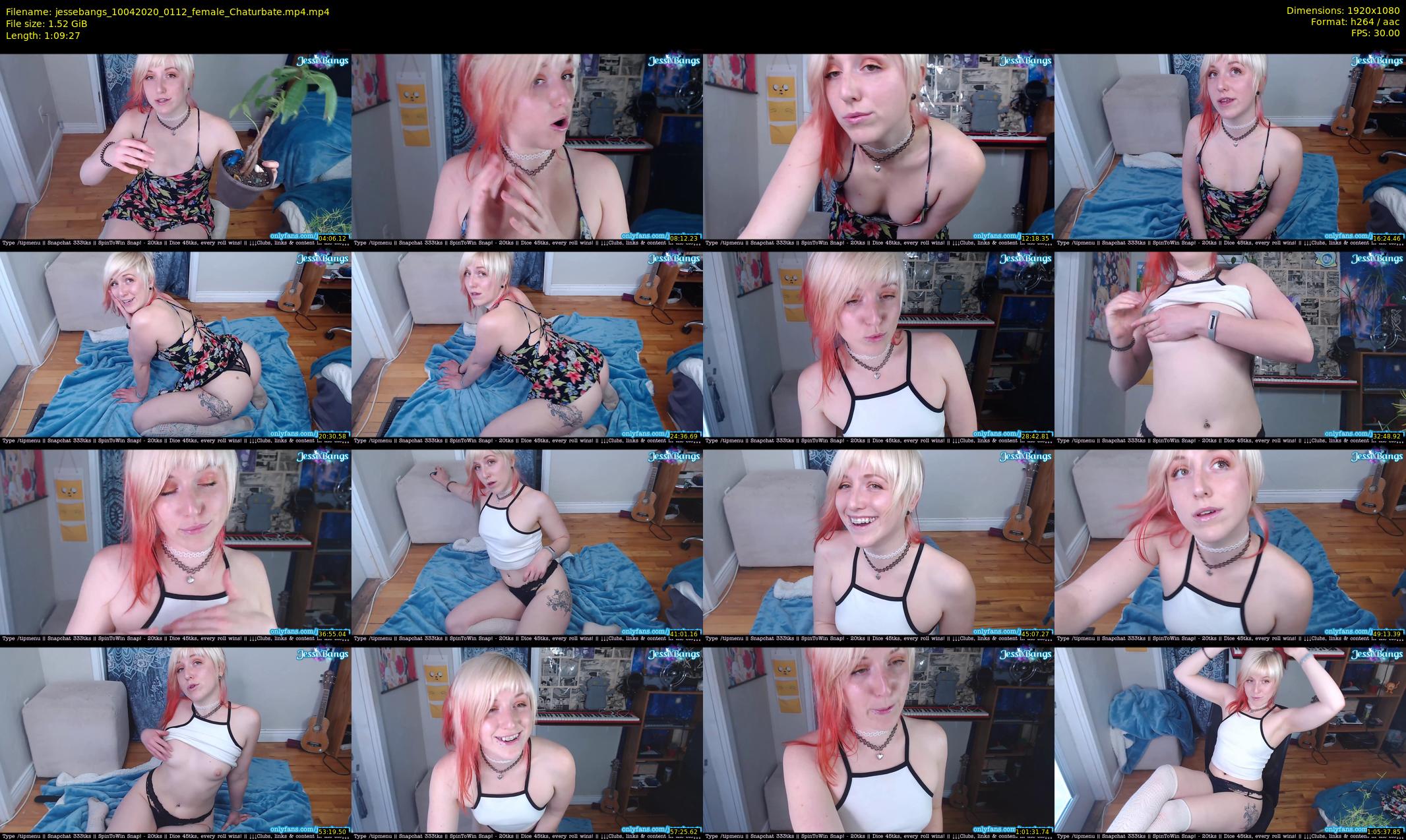 jessebangs — 70 minute Chaturbate female cam show recording, 1080p, Apr 10, 2020