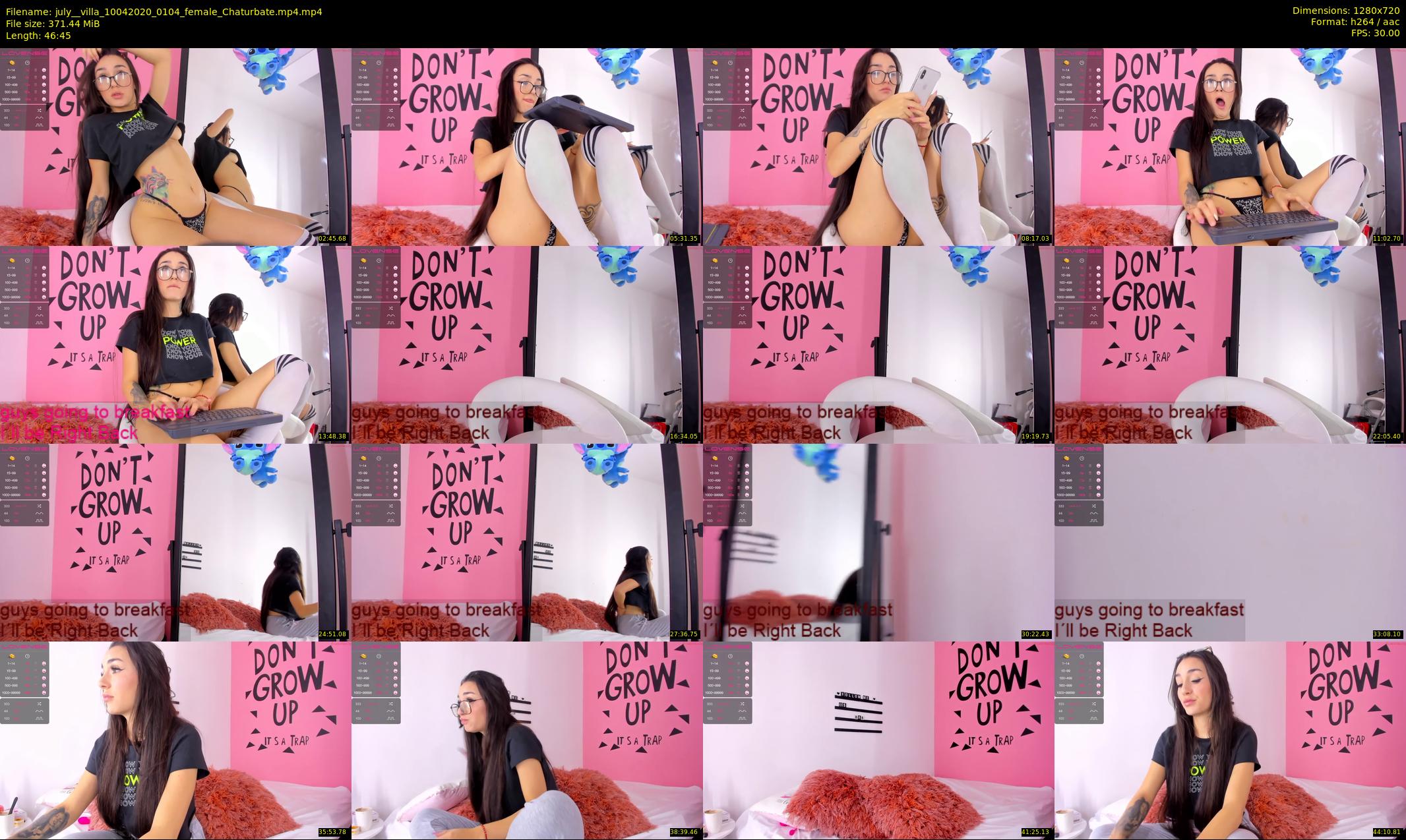 july__villa — 47 minute Chaturbate female cam show recording, 720p, Apr 10, 2020