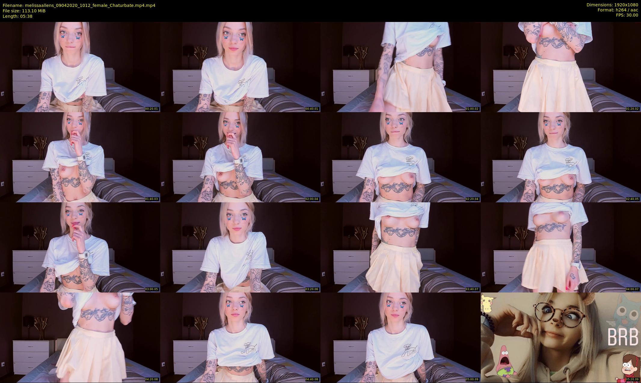 melissaallens — 6 minute Chaturbate female cam show recording, 1080p, Apr 9, 2020